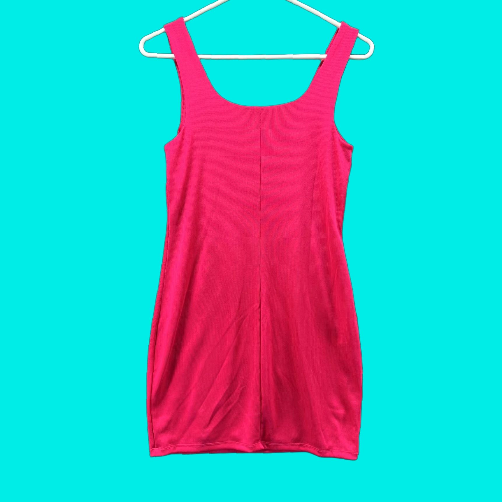 Vintage A New Day Dress Womens XS Pink Ribbed Knit Scoop Neck Tank Mini Bodycon Casual Womens XS Pink Knit Tank Dress Size XS / US 0-2 / IT 36-38 - 1 Thumbnail