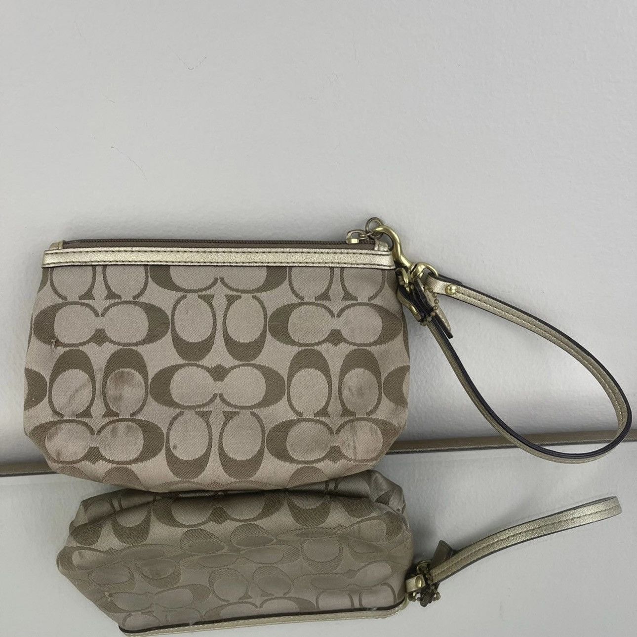 Coach COACH Y2K Brown Logo Monogram Mini Wristlet Coin Wallet Size ONE SIZE - 8 Thumbnail