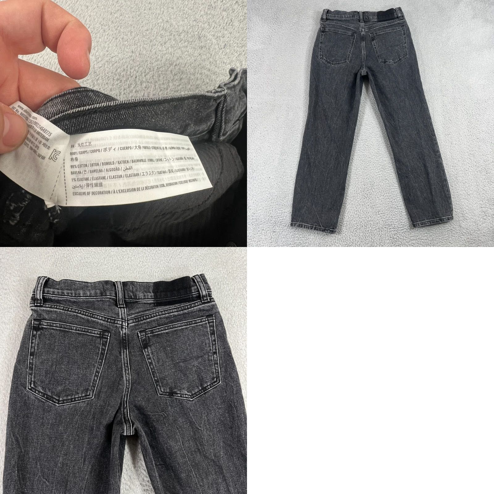 Abercrombie & Fitch VINTAGE Abercrombie & Fitch Mom High Rise Jeans Size 2 Womens Black Cotton Denim Fall Size 26" / US 2 / IT 38 - 8 Thumbnail