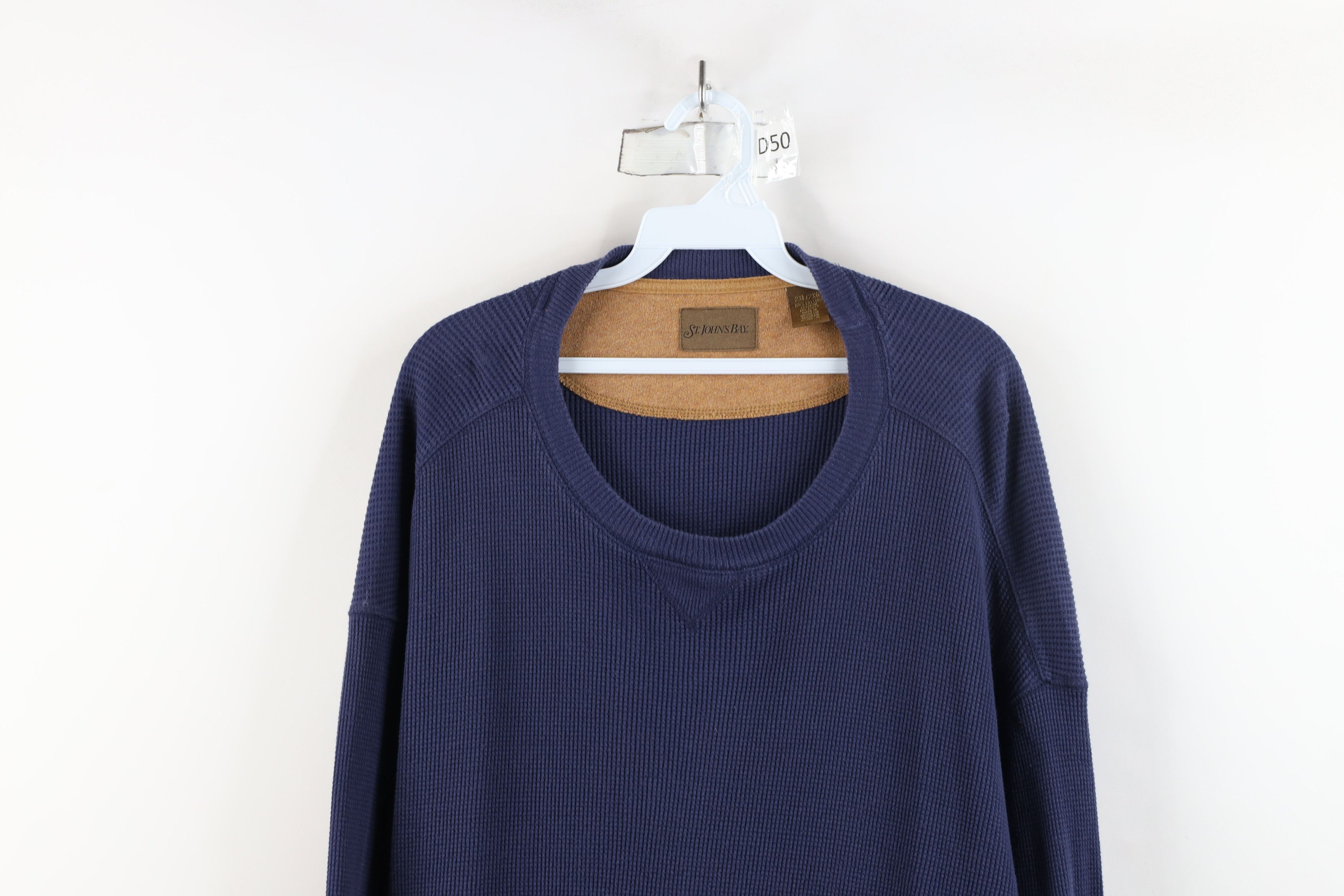 Vintage Vintage 90s Streetwear Waffle Knit Long Sleeve T-Shirt Size US XXL / EU 58 / 5 - 2 Thumbnail