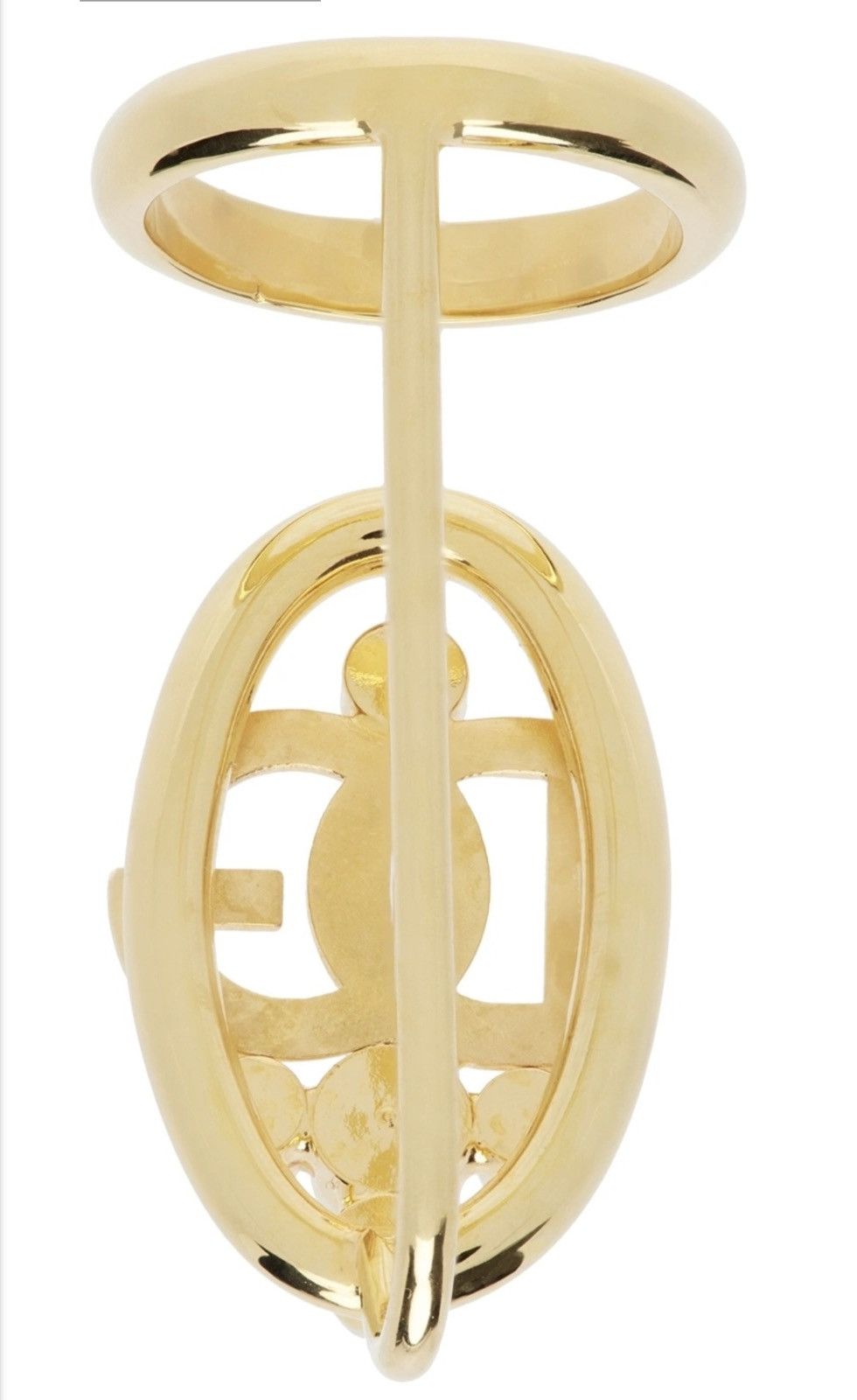 Dolce & Gabbana Authentic Dolce & Gabbana RARE Gold /Pearl DG Fingertip Ring Size ONE SIZE - 10 Thumbnail