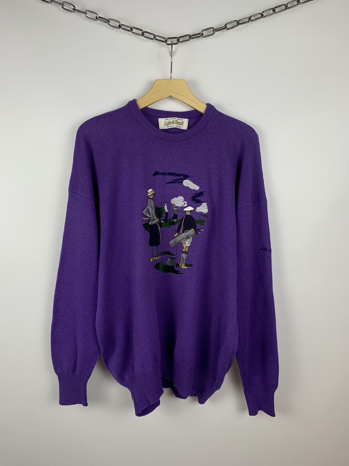 Lyle & Scott Vintage Lyle & Scott Wool Nature 3D Knit Sweater Size XL 90s Size US XL / EU 56 / 4 - 1 Thumbnail