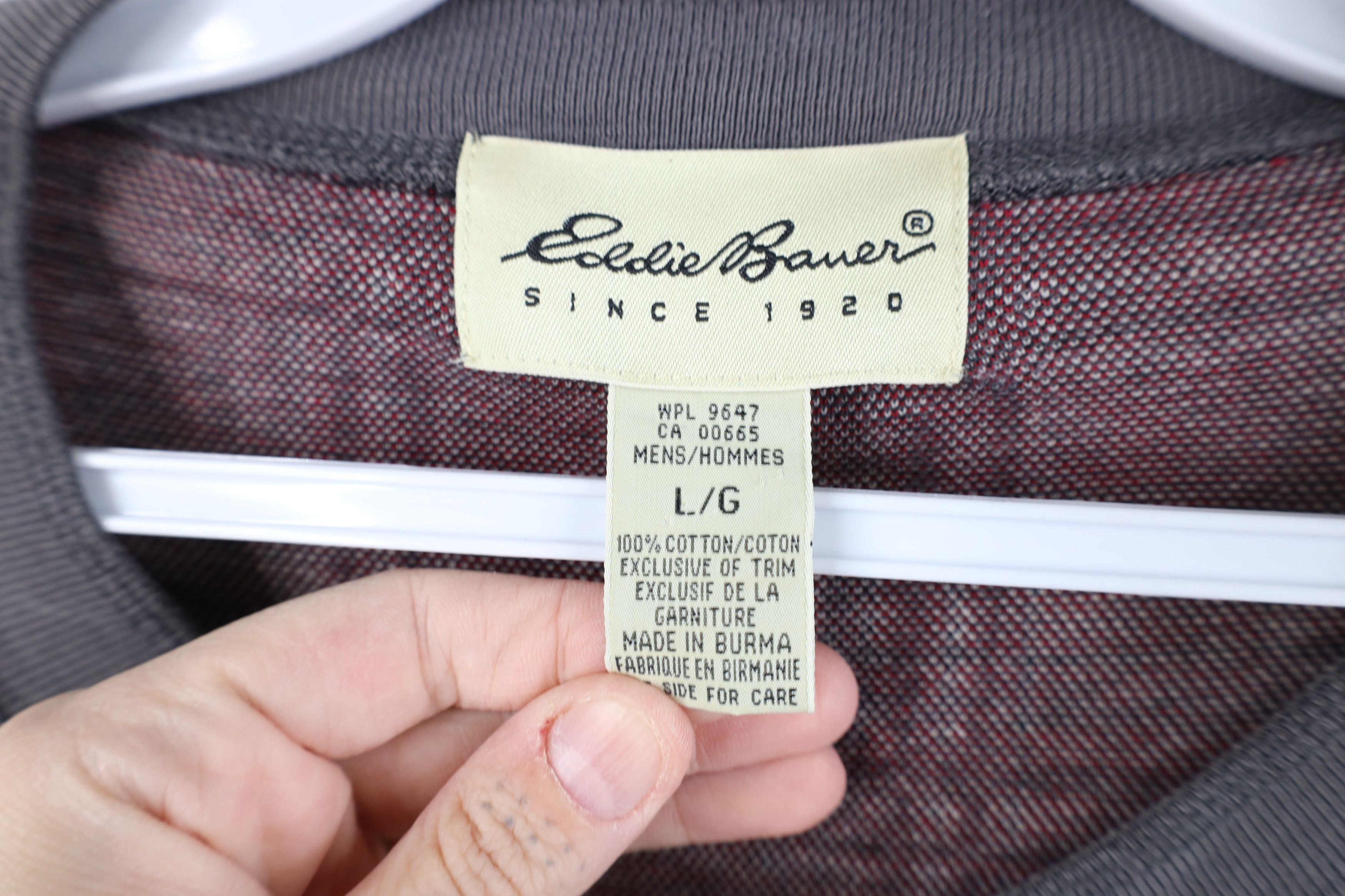 Eddie Bauer Vintage 90s Eddie Bauer Long Sleeve Henley T-Shirt Plaid Size US L / EU 52-54 / 3 - 6 Thumbnail