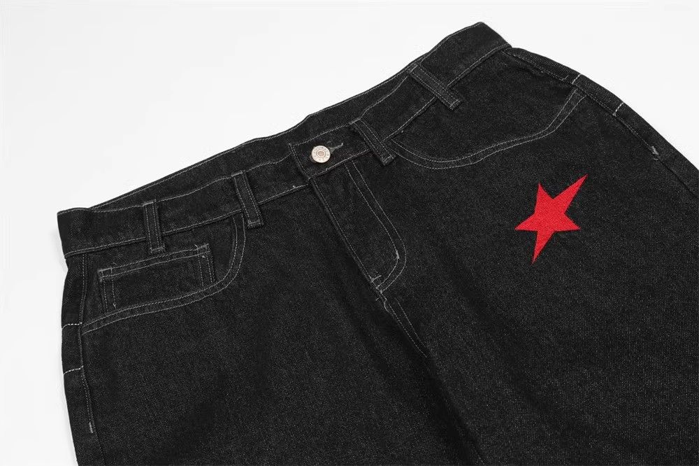Japanese Brand × Jean American letter embroidery men's trendy high street jeans Size US 32 / EU 48 - 3 Thumbnail