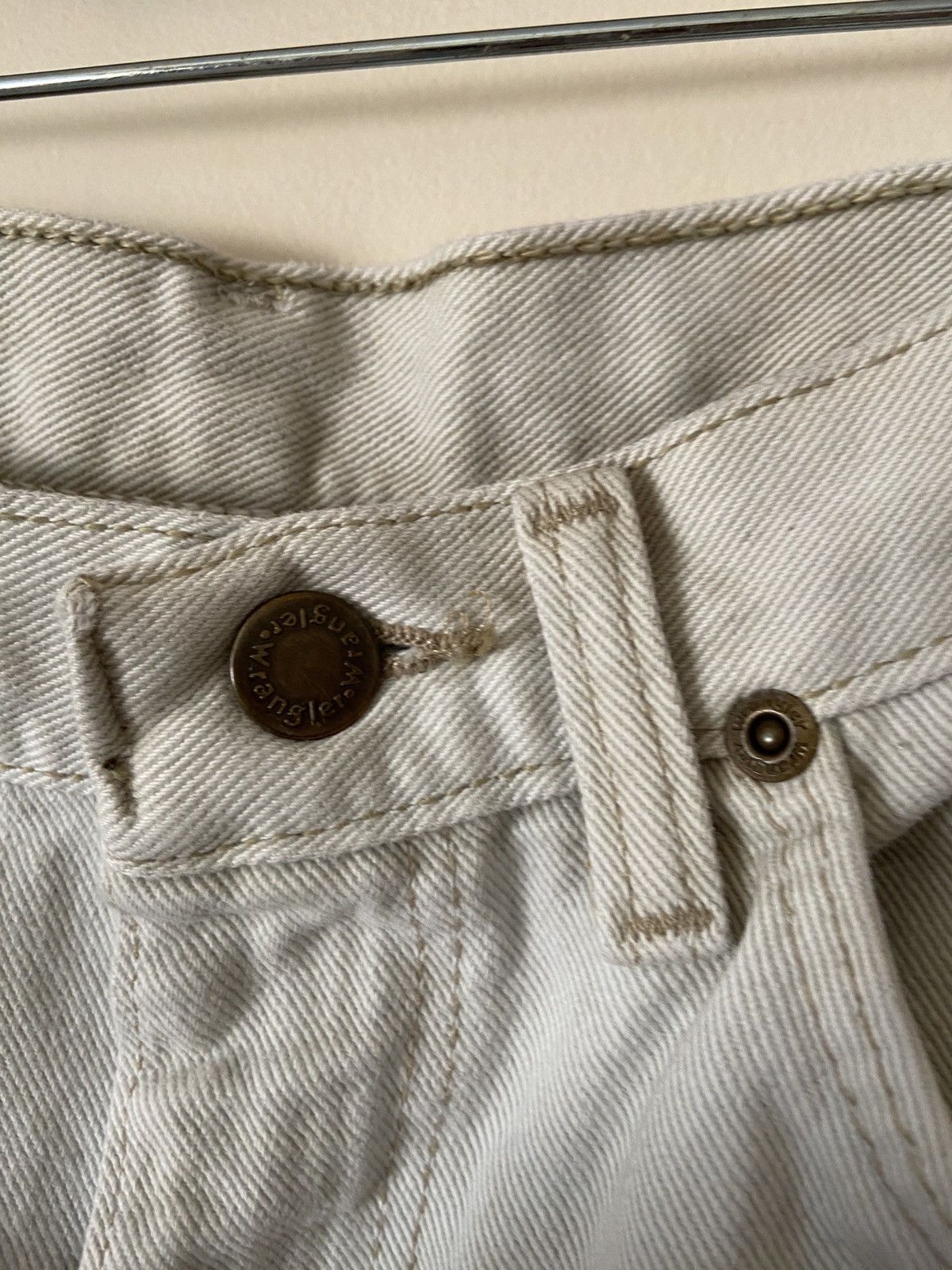 Vintage × Wrangler Wrangler off white denim made in USA Size US 29 - 4 Thumbnail