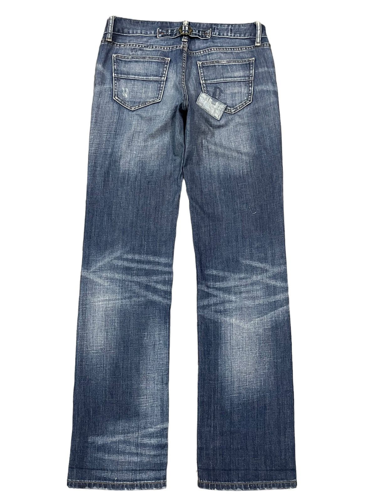 Balenciaga × Gap × Kanye West Vintage Y2K Gap 1960 Easy Straight BlueWash Distressed Jeans Size 31" - 8 Thumbnail