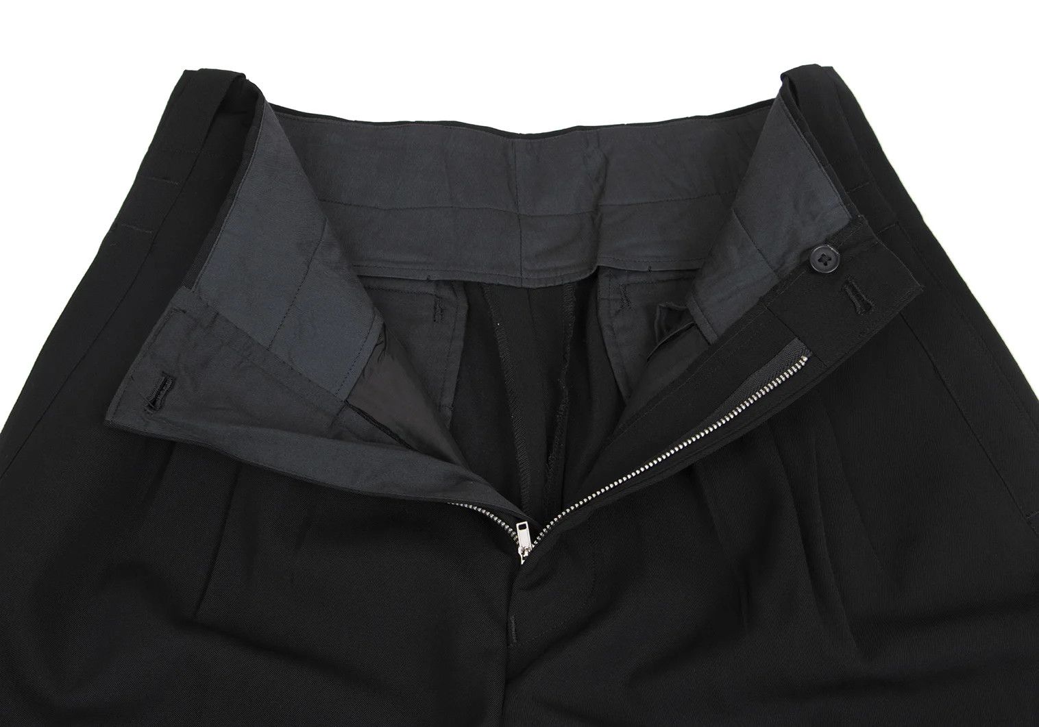 Yohji Yamamoto Yohji Yamamoto Wool Gabardine Pleated Pants Size US 36 / EU 52 - 8 Thumbnail