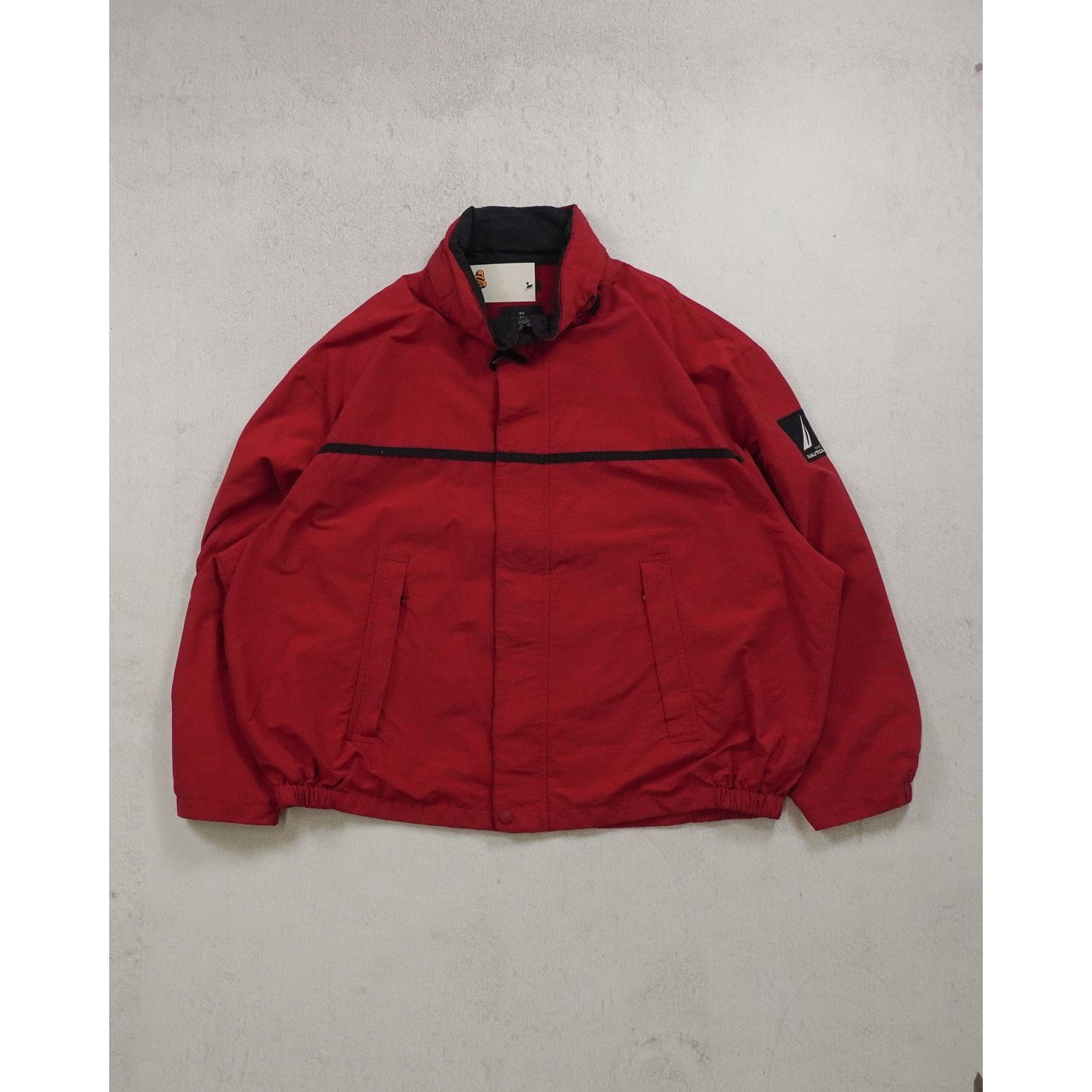 Nautica Vintage 90s Nautica Red Lightweight Jacket - Men's 3XL Size US XXL / EU 58 / 5 - 1 Thumbnail