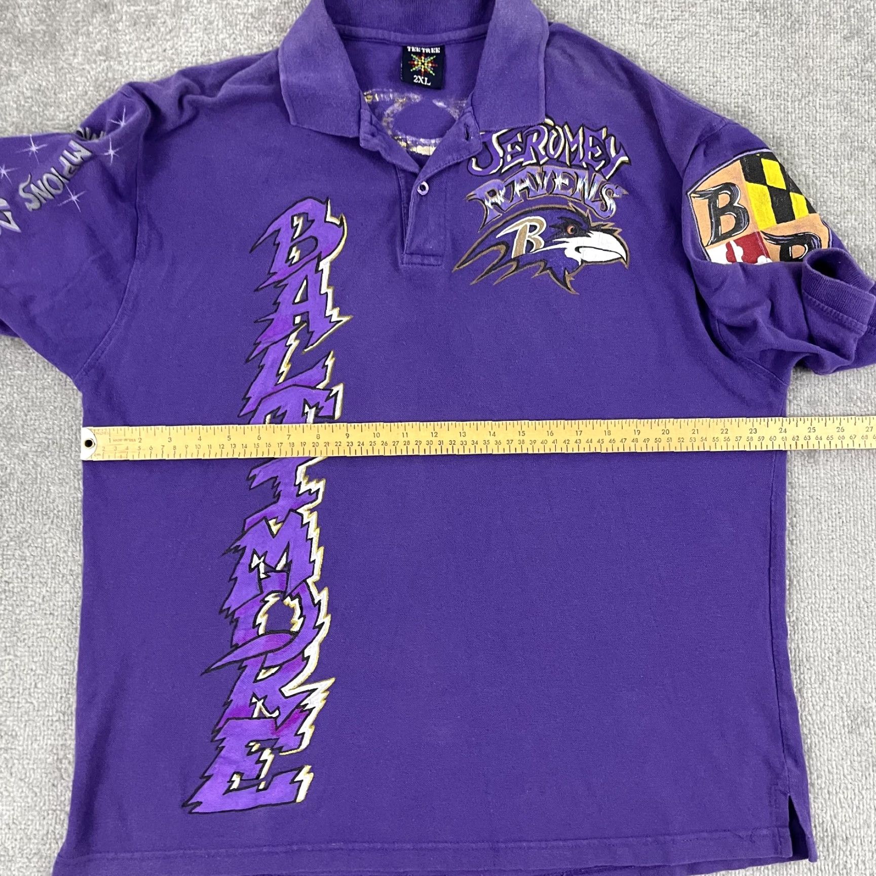 Vintage VINTAGE Baltimore Ravens Polo Shirt Mens 2XL Purple Casual Logo NFL Sports Size US XXL / EU 58 / 5 - 6 Thumbnail