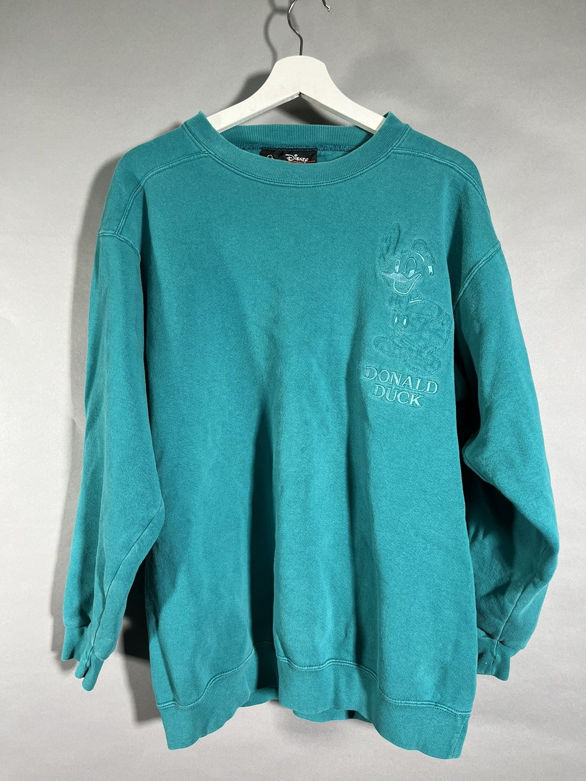 Disney × Vintage Teal Donald Duck Embroidered Disney Crewneck Size US L / EU 52-54 / 3 - 1 Thumbnail