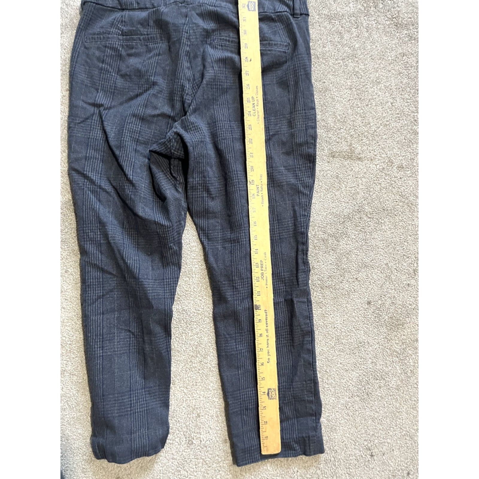 Old Navy Old Navy Blue Plaid Pixie Skinny High-Rise Ankle Pants Women Size 14 Pockets Size 36" / US 14 / IT 50 - 6 Thumbnail