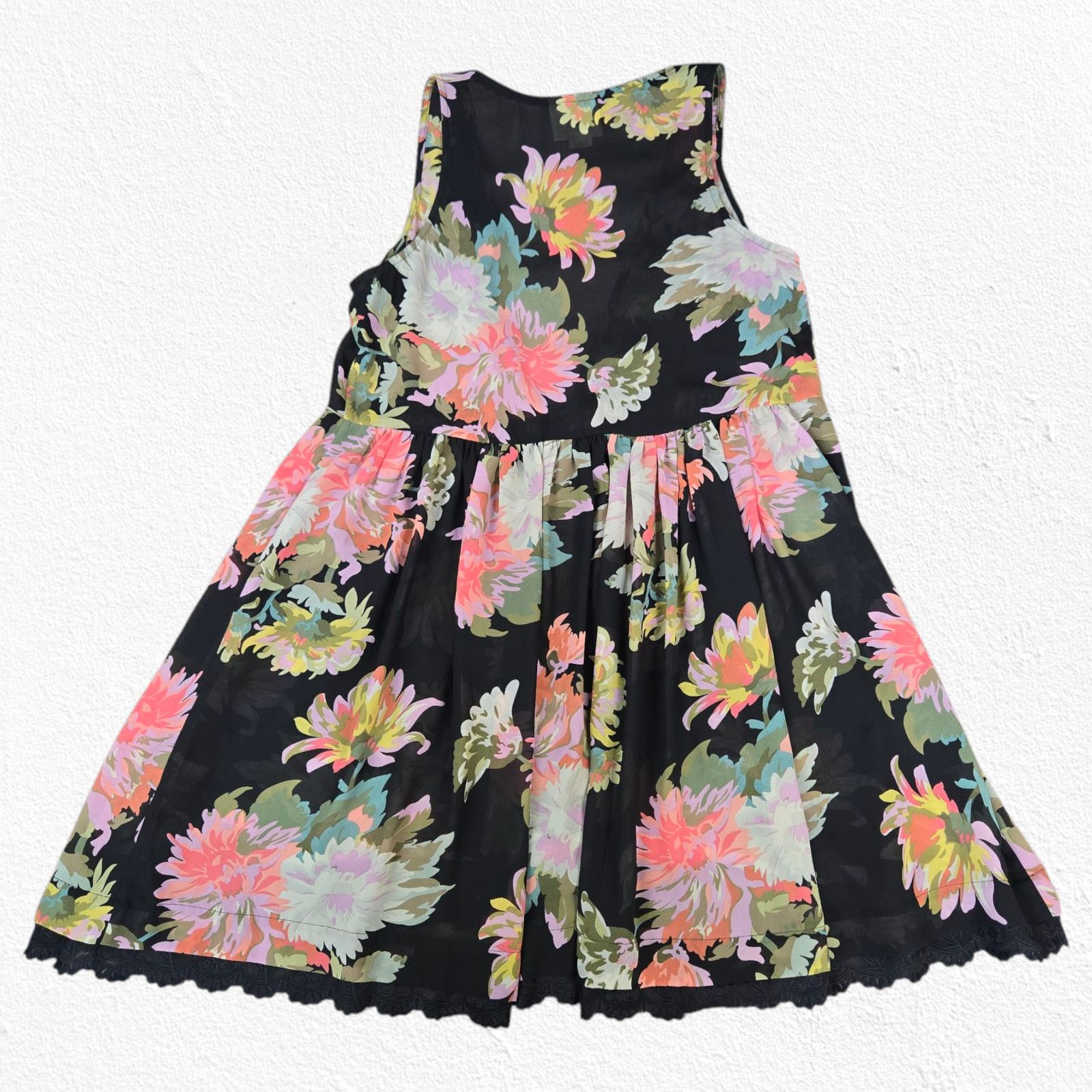 Anthropologie Anthropologie Black Floral Fit & Flare Dress Size Small Size S / US 4 / IT 40 - 9 Thumbnail