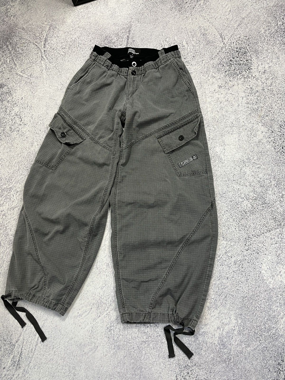 Japanese Brand Basic Pleasure Mode Japanese Cargo Baggy Pants Avant Garde Size 30" / US 8 / IT 44 - 6 Thumbnail