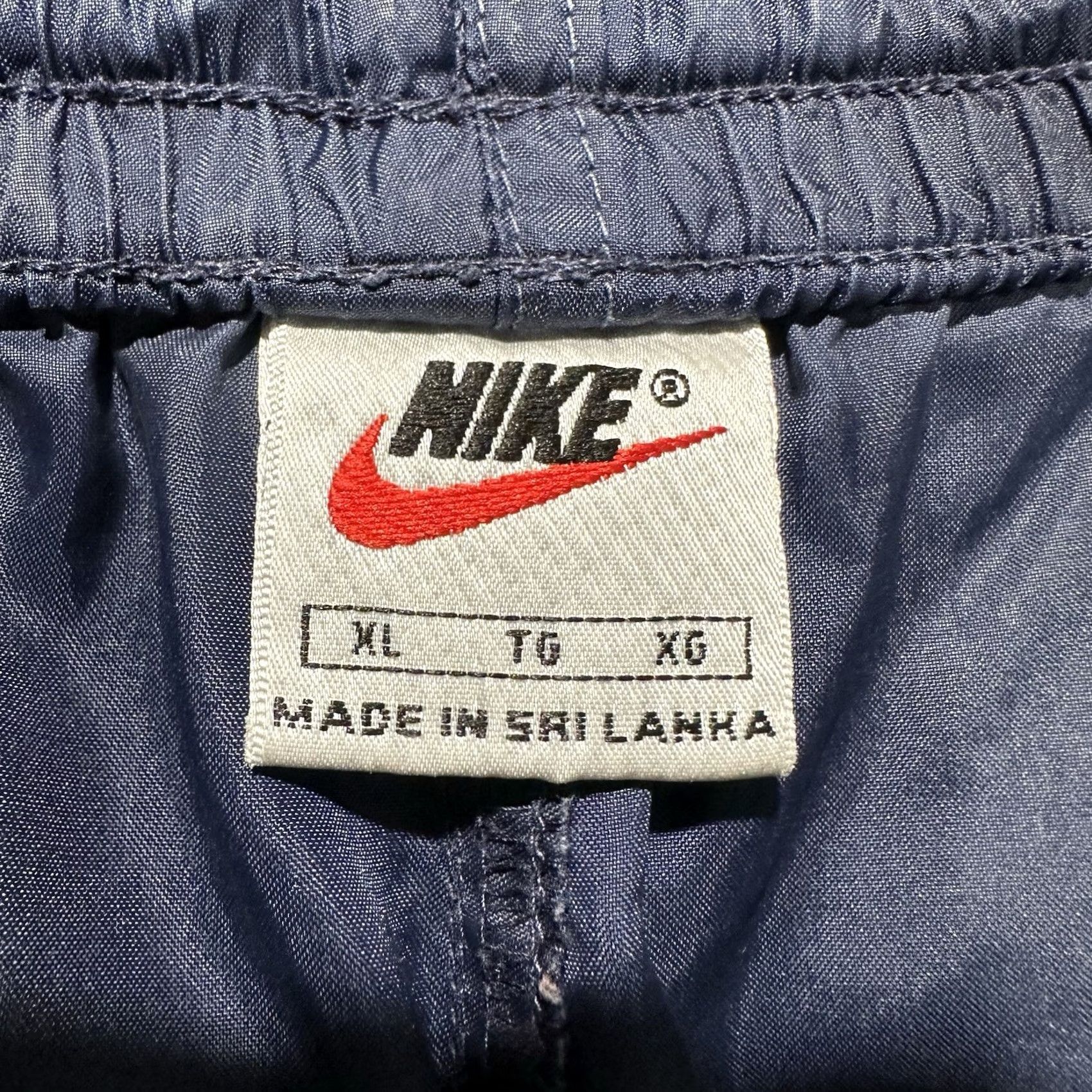 Nike VINTAGE Nike Pants Mens XL Navy Track Windbreaker Nylon Ankle Zip Warm Up 90s Size US 36 / EU 52 - 3 Thumbnail