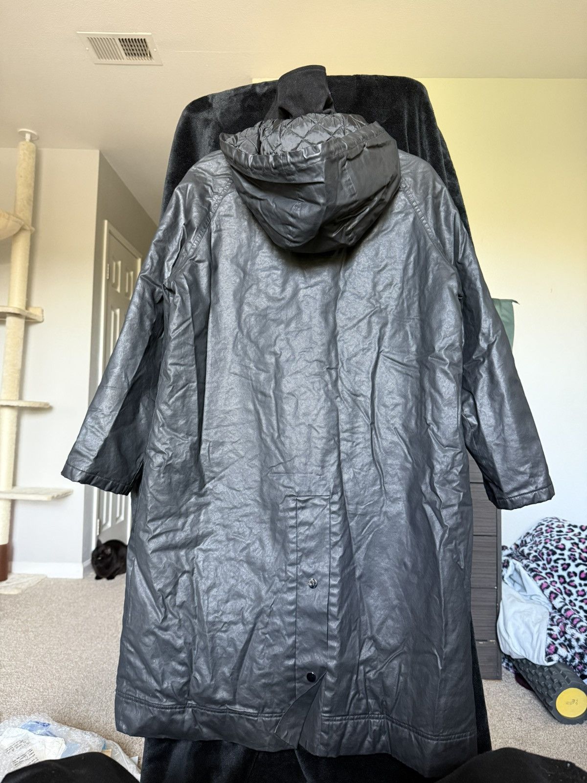 Longines Black Hooded Longline Trench Coat Techwear Minimal Coat Size US M / EU 48-50 / 2 - 3 Thumbnail