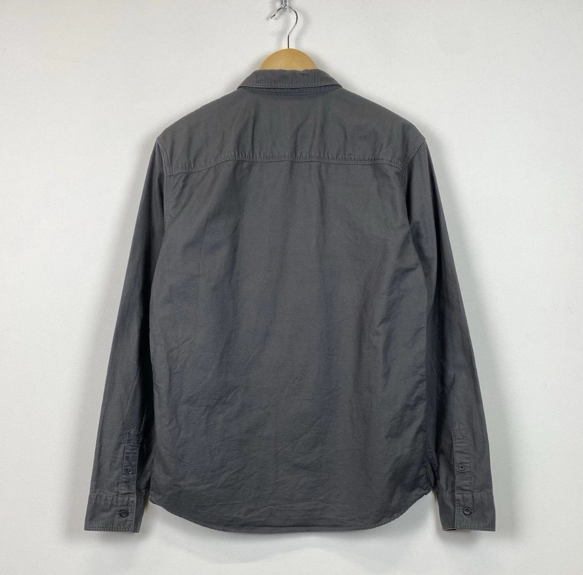 Allsaints ALLSAINTS Huntingdon Long Sleeve Buttons Down Shirt Grey Size US M / EU 48-50 / 2 - 9 Thumbnail