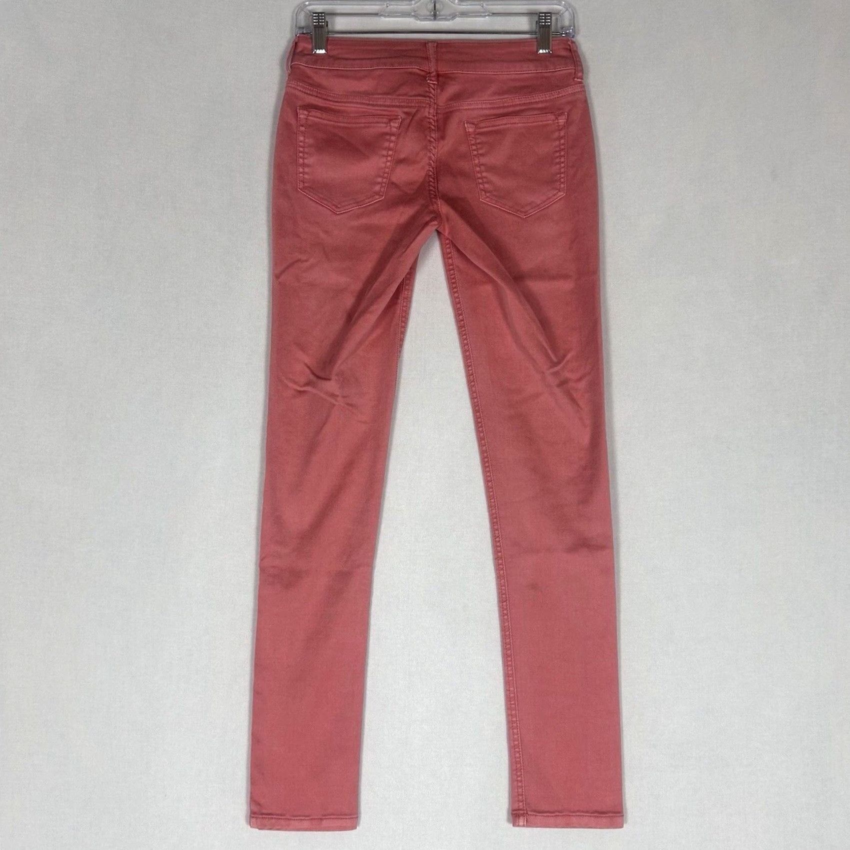 Vintage Maurices Skinny Jeans Womens XS Pink Denim Low Rise Casual Stretch Jeans Size 26" / US 2 / IT 38 - 4 Thumbnail