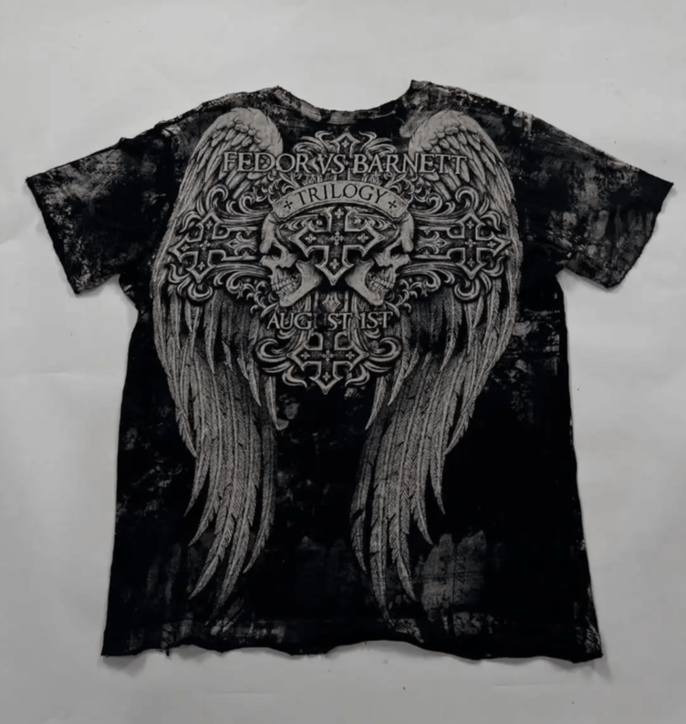 Japanese Brand 2000s Affliction Gothic Printed T-shirt Size US S / EU 44-46 / 1 - 3 Thumbnail