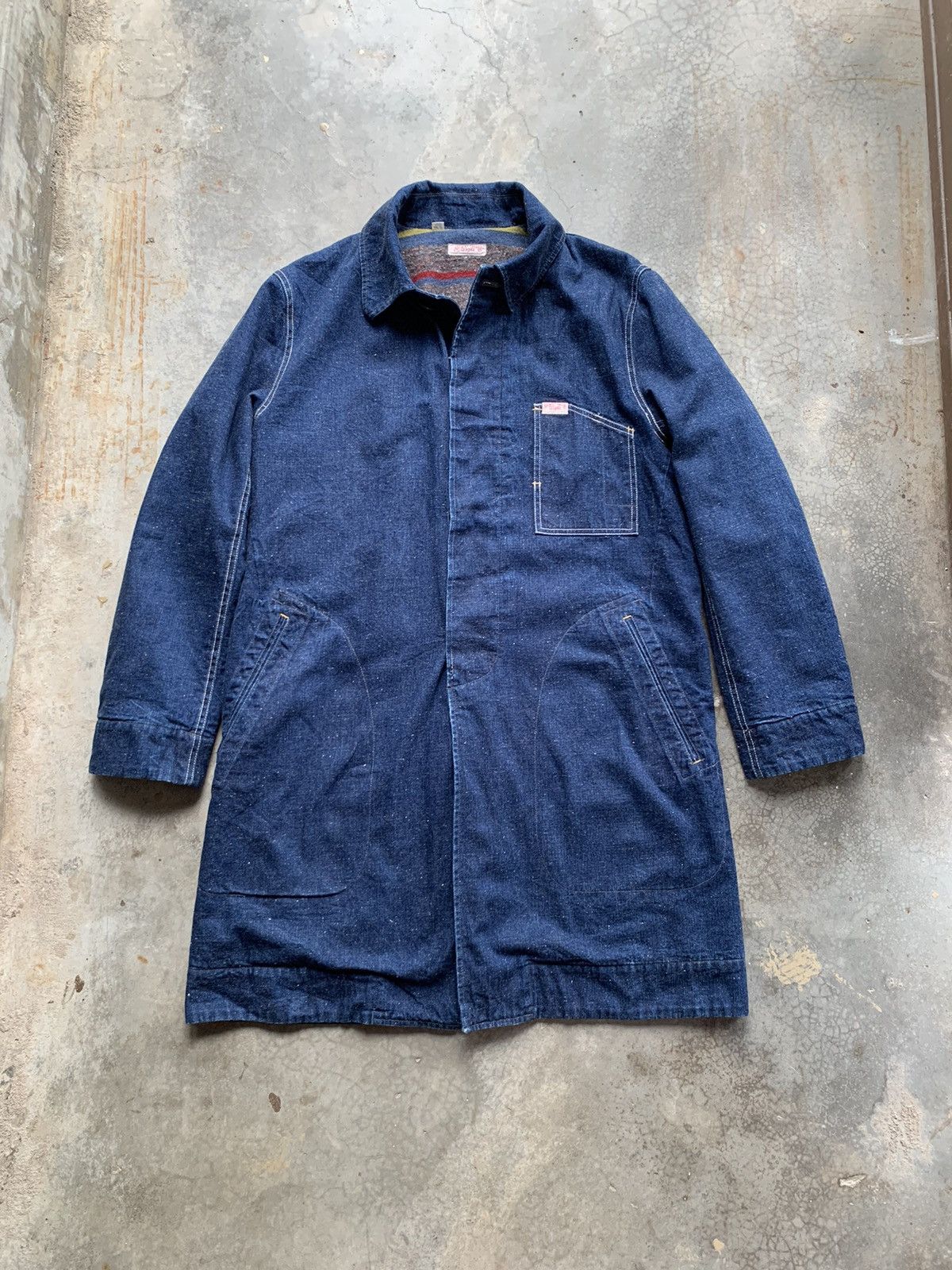 Sugar Cane Vintage Sugar Cane Denim Worker Long Jacket Size US M / EU 48-50 / 2 - 1 Thumbnail