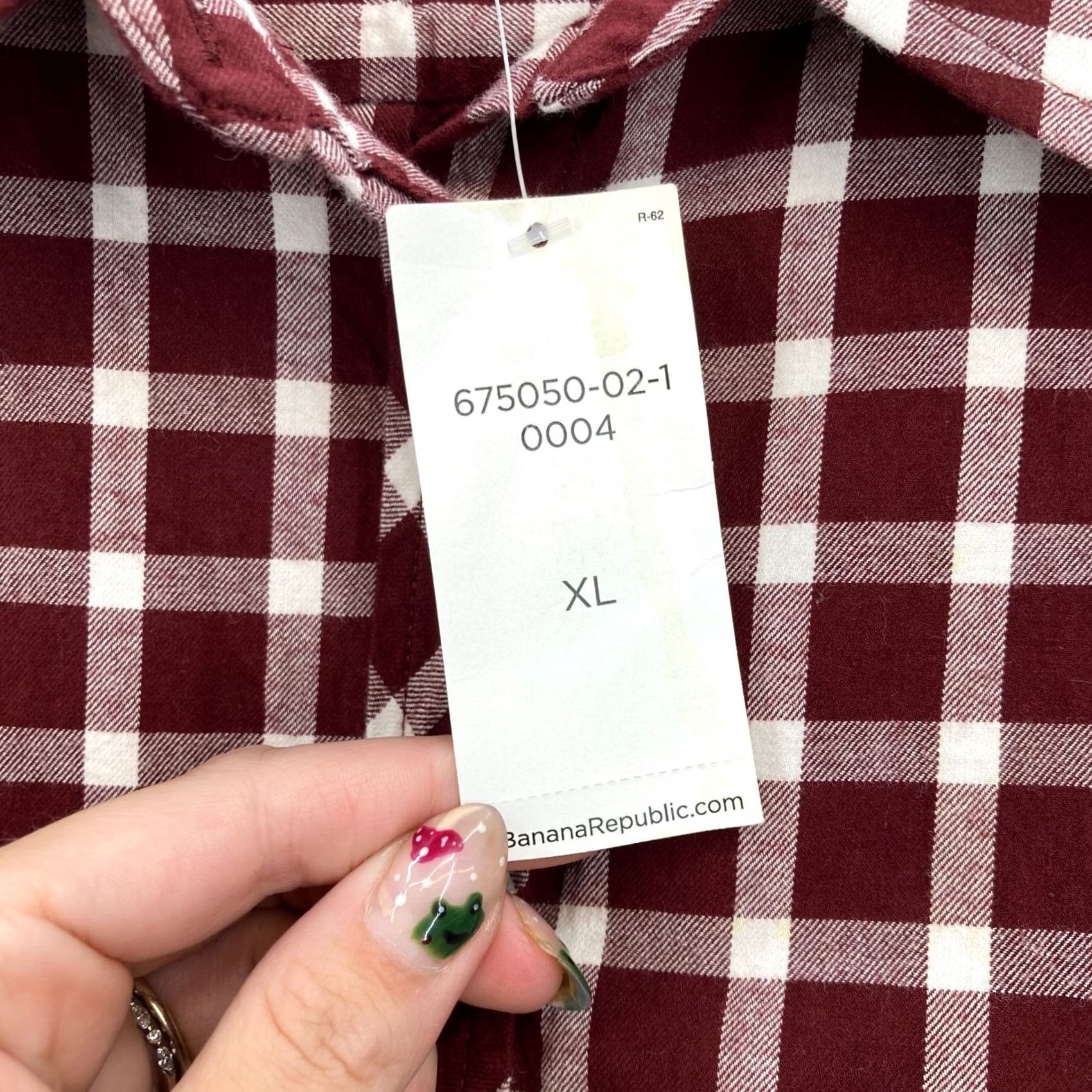 Banana Republic Banana Republic Button-Up Shirt Mens XL Red Gingham Plaid Long Sleeve Shirt Size US XL / EU 56 / 4 - 5 Thumbnail