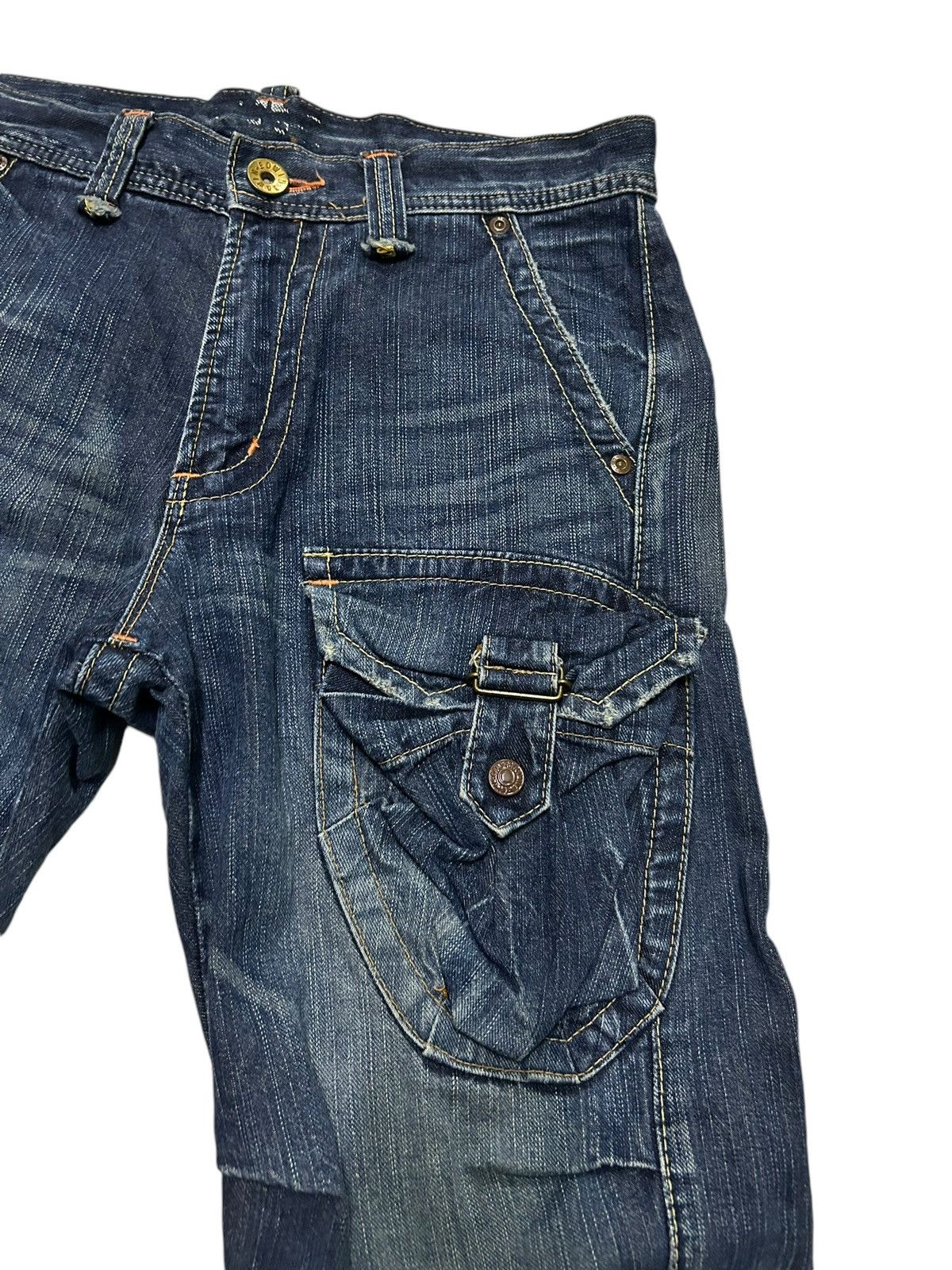 Japanese Brand × Kapital × Vintage 💥Flare💥 Edwin Japanese Punk Style Distressed Denim Rare ☠️🎌 Size US 31 - 8 Thumbnail