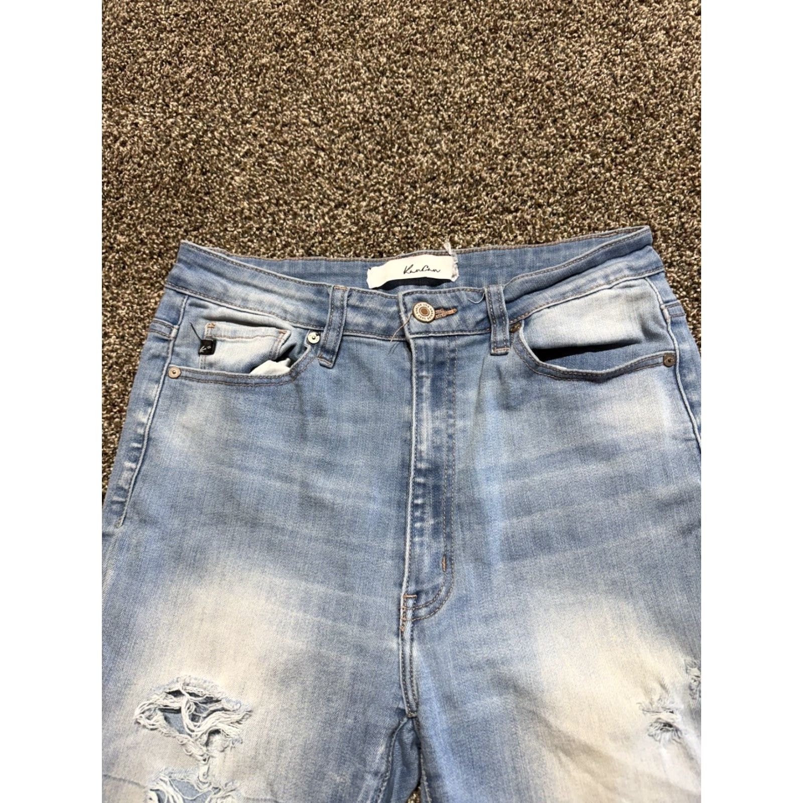 Vintage Kancan Women's Jeans Size 28 Blue Distressed Skinny Denim Lot Of 2 - 9/28 Size 28" / US 6 / IT 42 - 3 Thumbnail