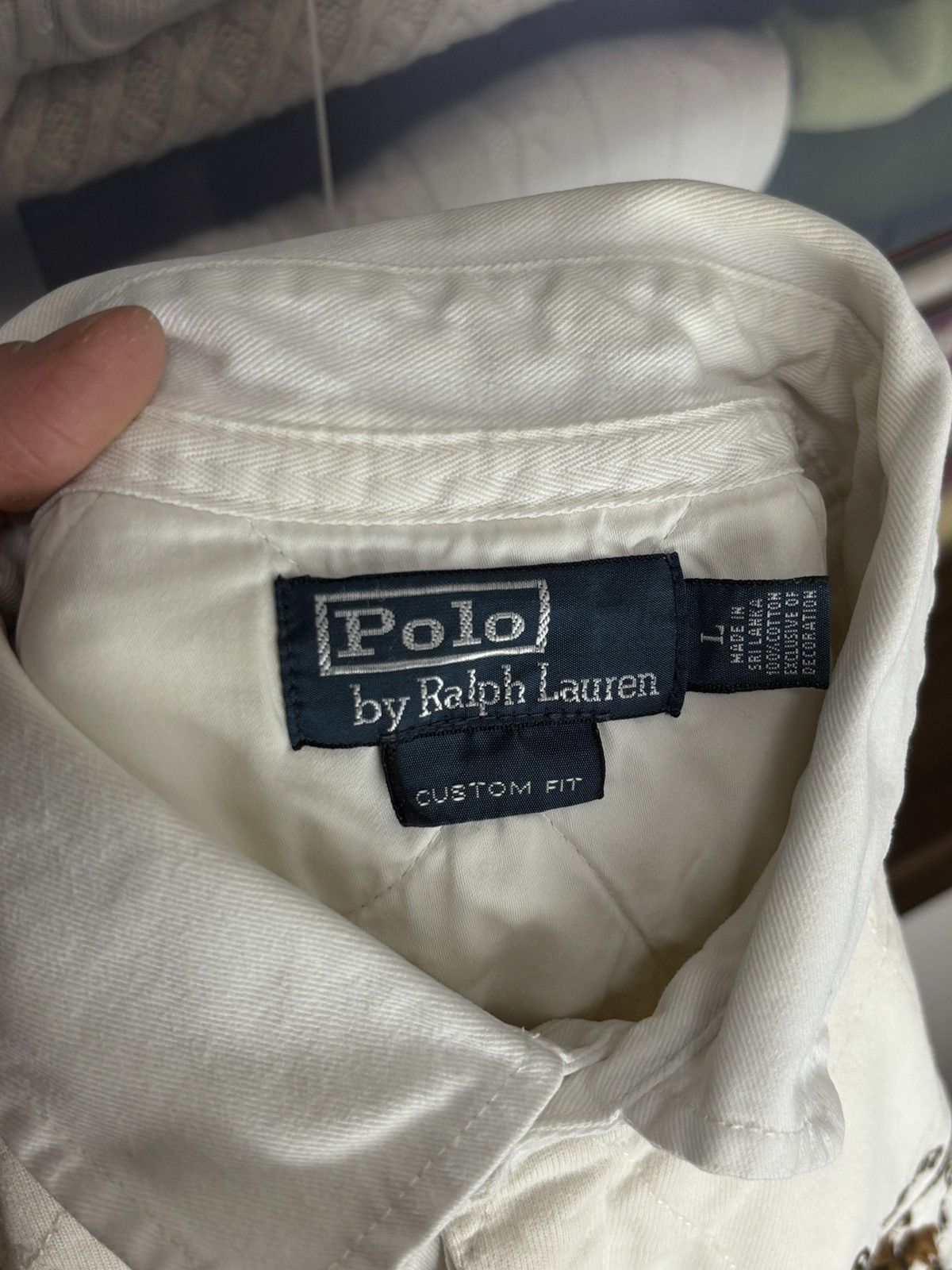 Polo Ralph Lauren Polo Ralph Lauren Creme Vintage Long Sleeve Rugby Over Shirt Size US L / EU 52-54 / 3 - 10 Thumbnail