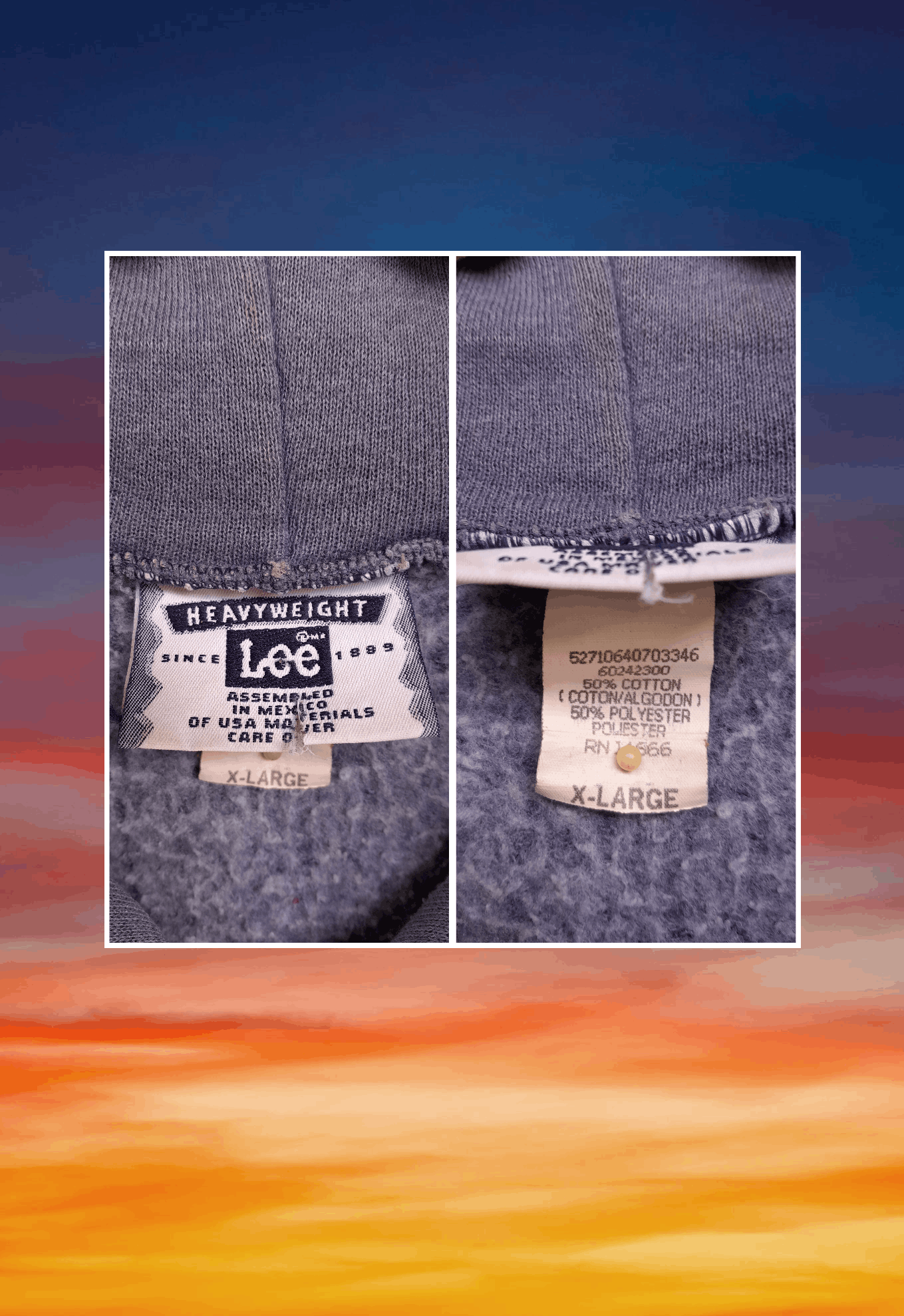 Rap Tees Vintage 90s Lee blank faded zip hoodie rap tee style Size US XL / EU 56 / 4 - 6 Thumbnail