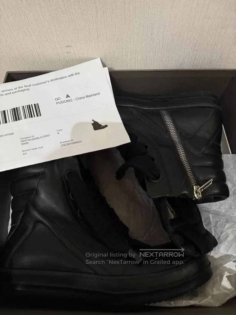 Rick Owens Rick Owens Black Leather High. Size US 10.5 / EU 43-44 - 9 Thumbnail