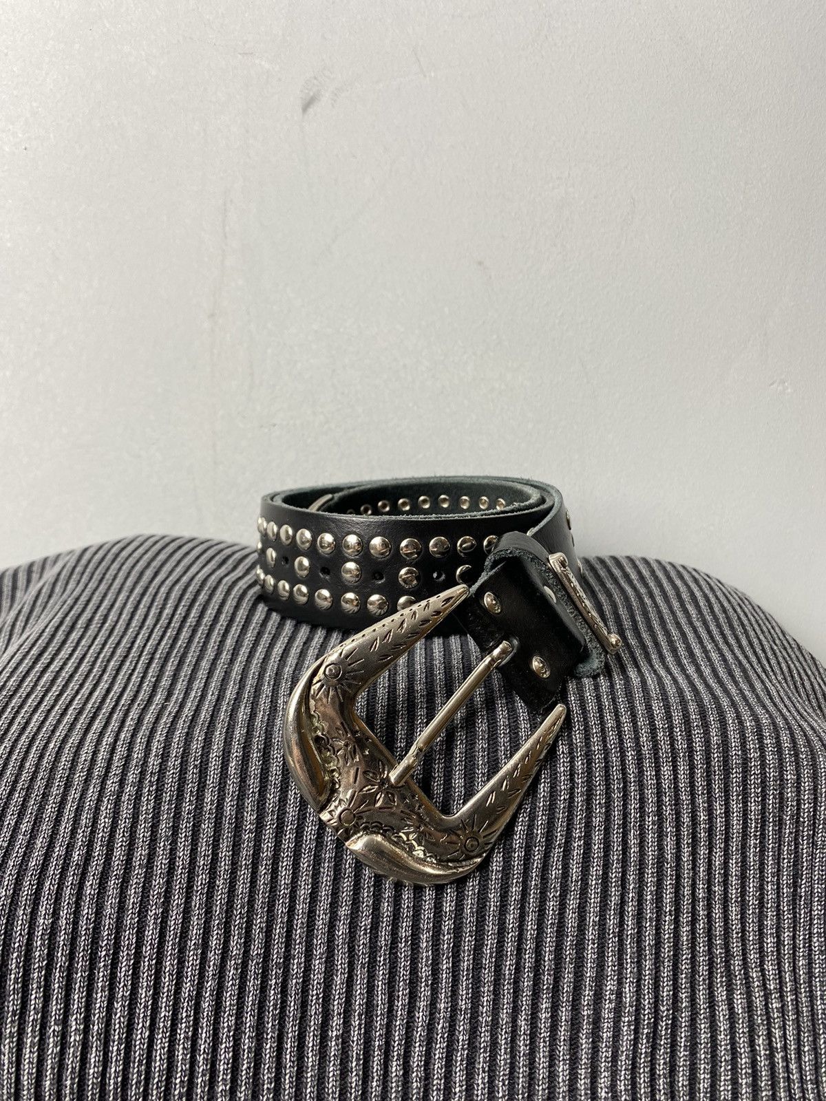 Cowboy Equipment Vintage Metal Leather Belt Cowboy Style Holland Made Size ONE SIZE - 1 Thumbnail