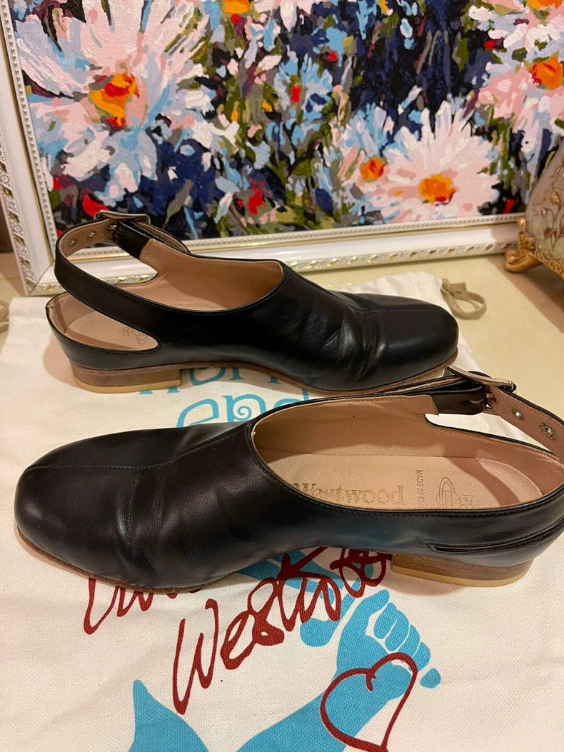 Vivienne Westwood vivienne westwood Black solid leather flat shoes Size US 6.5 / IT 36.5 - 3 Thumbnail