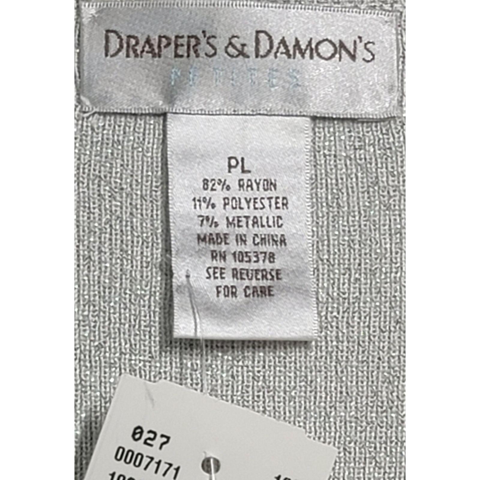 Other Draper's & Damon's White Silver Metallic Top PL NWT Size L / US 10 / IT 46 - 4 Thumbnail