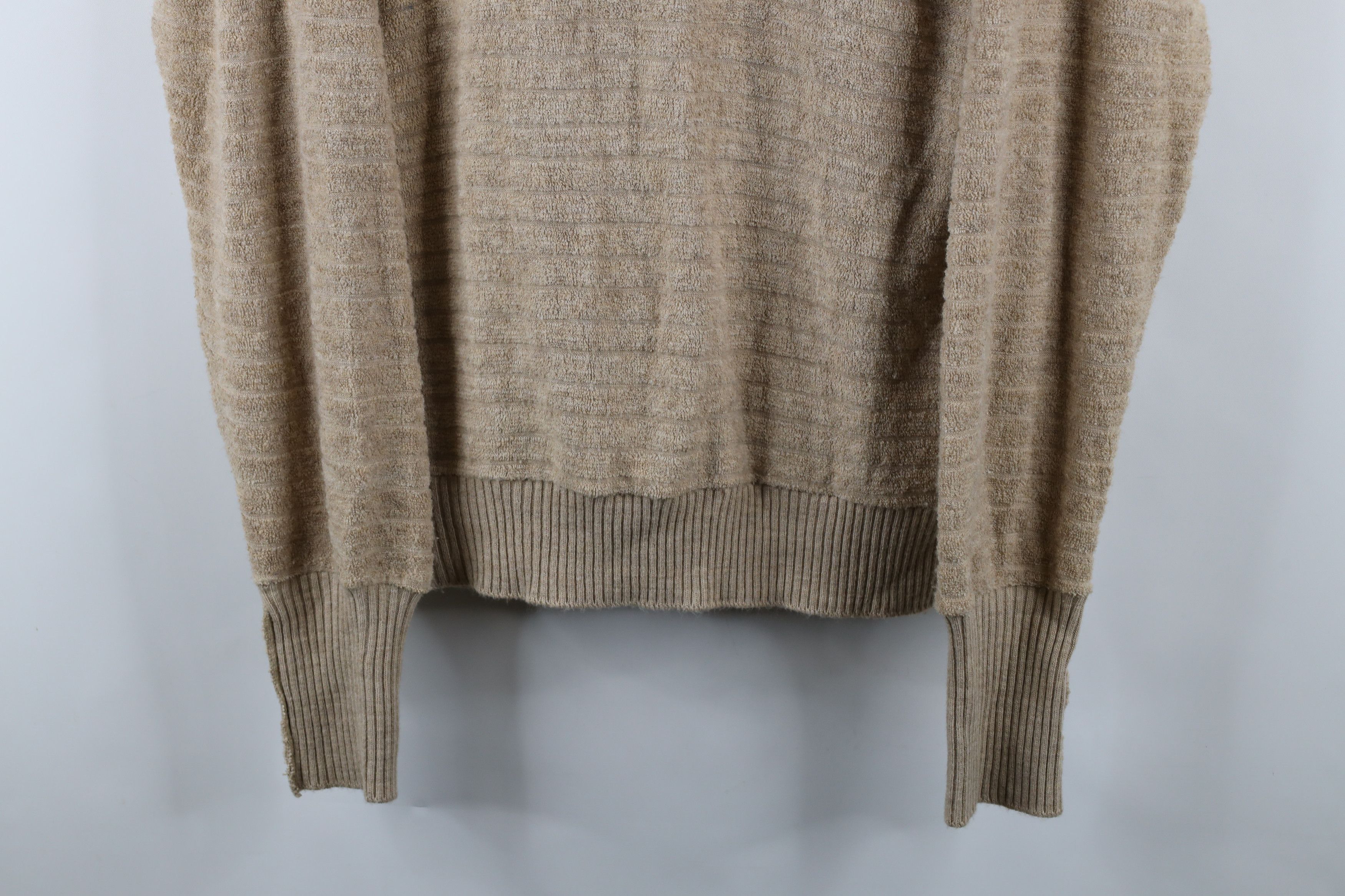 Vintage Vintage 70s Streetwear Cloth V-Neck Sweater Beige Brown Size US XL / EU 56 / 4 - 3 Thumbnail