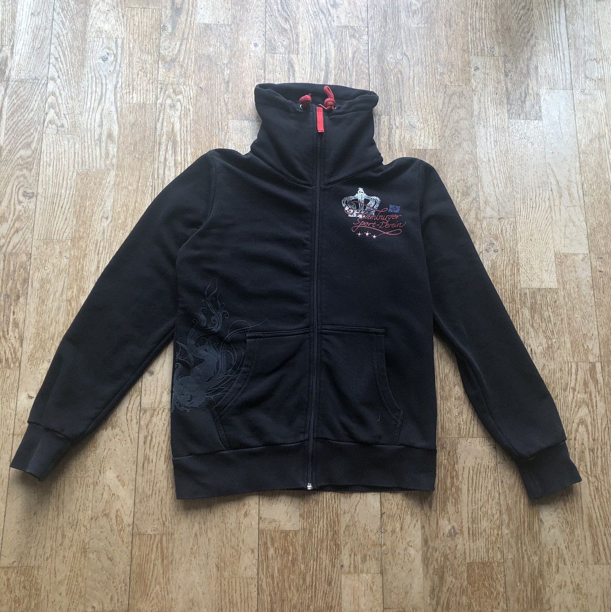 RARE HAMBURGER HSV VINTAGE SOCCER FOOTBALL SWEATSHIRT ZIP