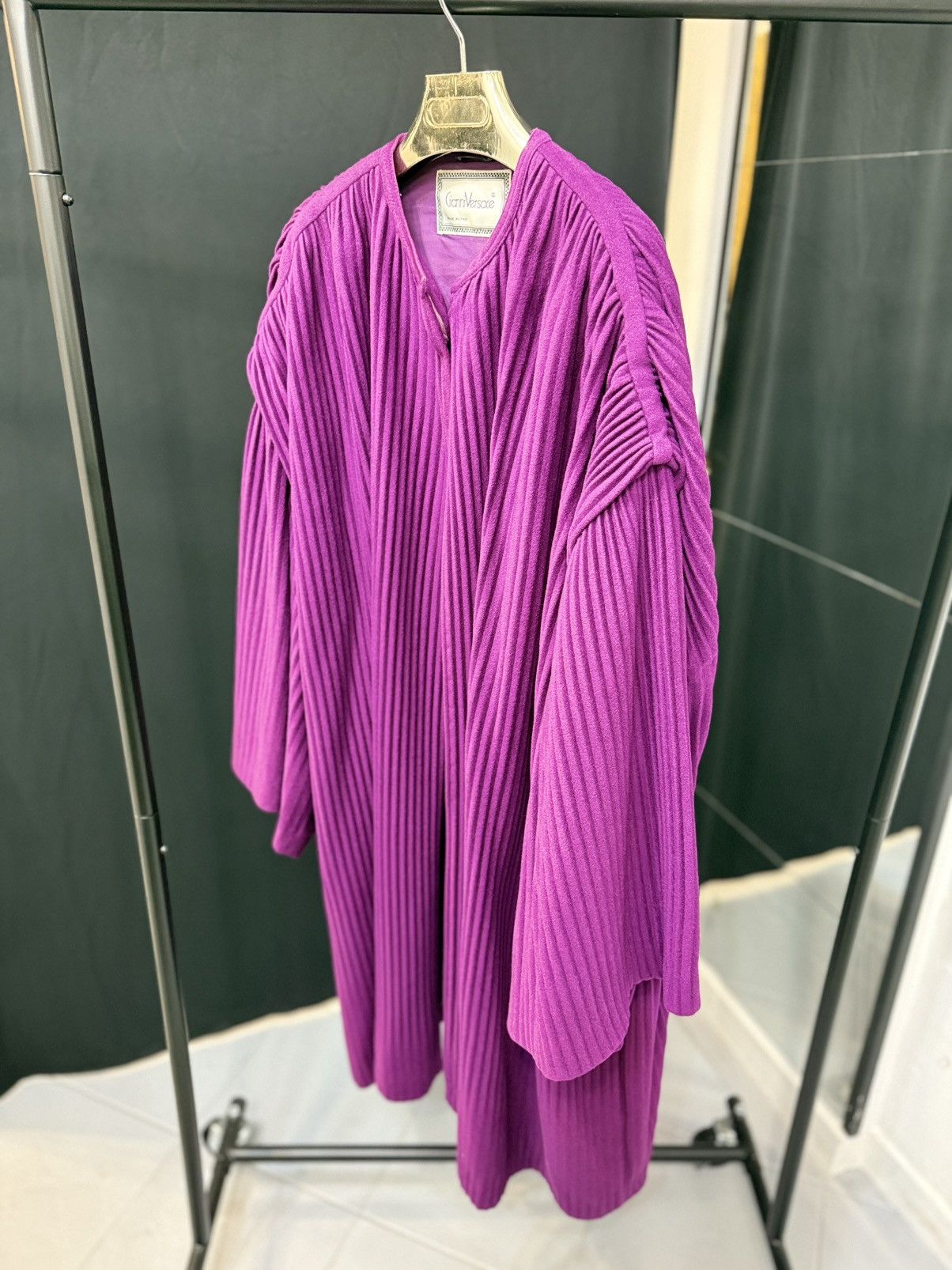 Versace Gianni Versace 1989 wool and Cashmere pleated cape Size ONE SIZE - 10 Thumbnail