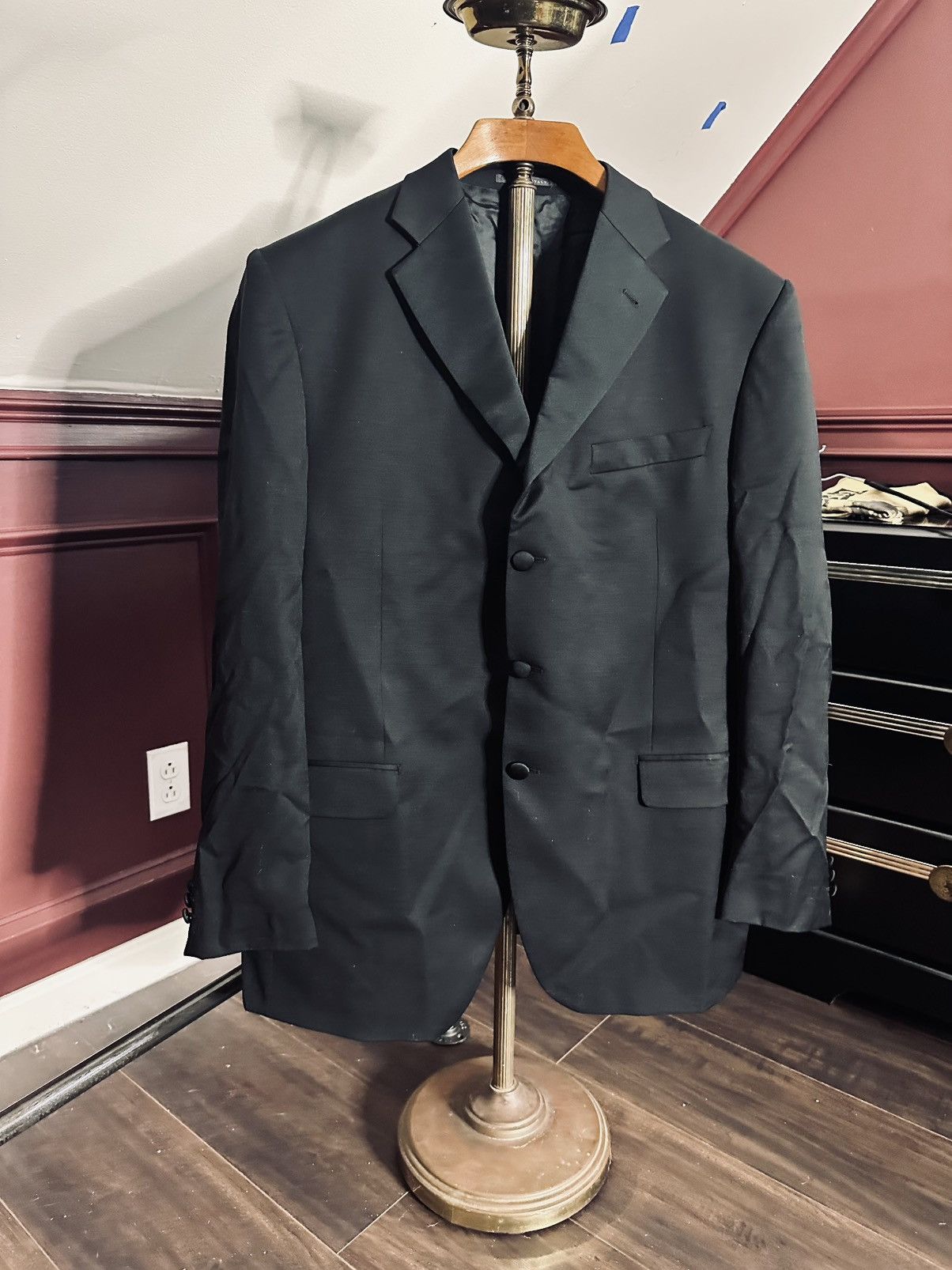 Lubiam 2pc tuxedo virgin wool Italian suit - jacket & pants Size 46R - 2 Thumbnail