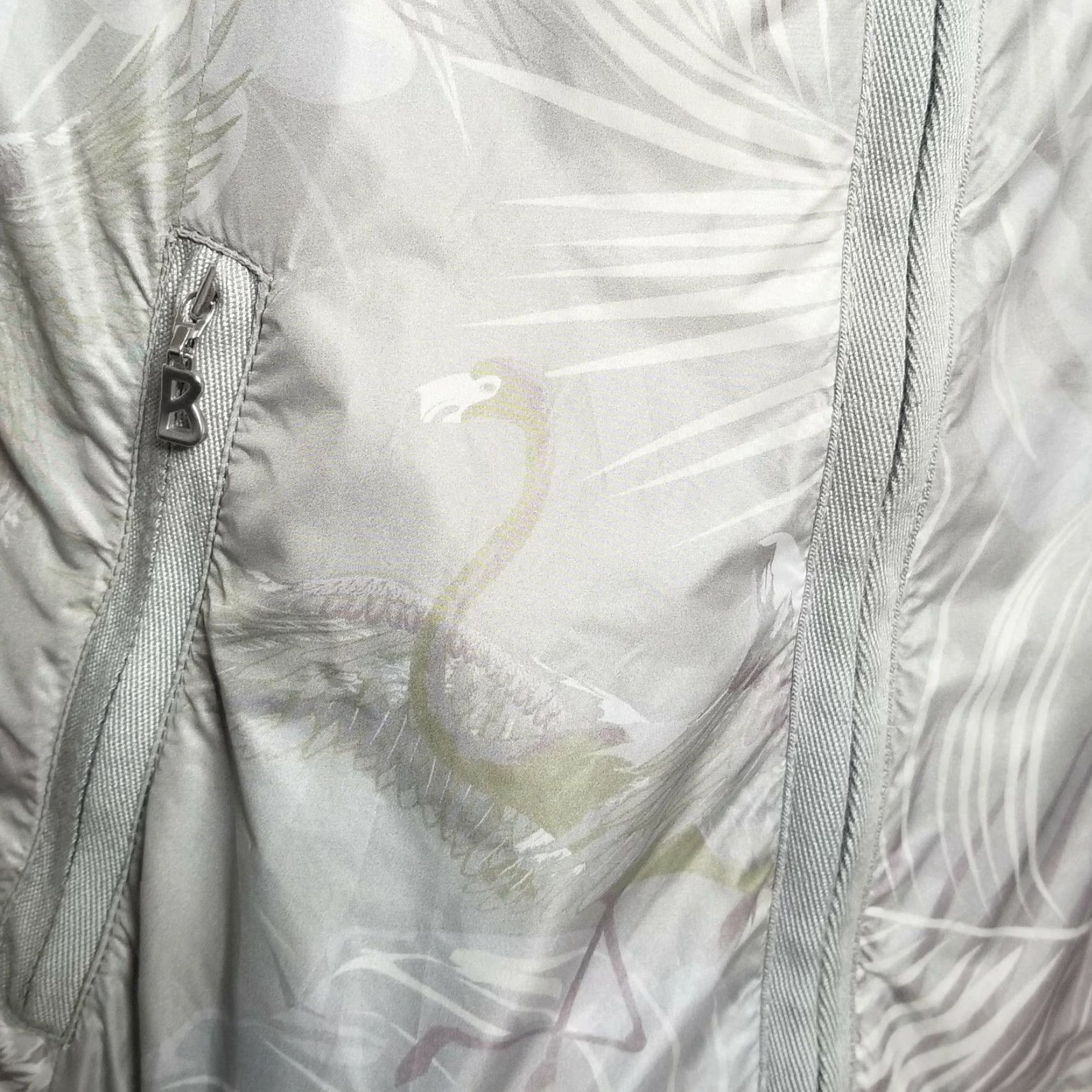 Bogner Bogner Womens Jacket Windbreaker Full Zip Floral Print Gray 8 EU 38/US 8 Lined Zip Bodner? Size M / US 6-8 / IT 42-44 - 6 Thumbnail