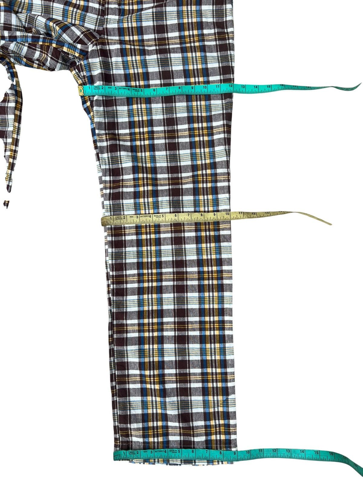 Waste(twice) Waste Twice Japan 100% Linen Checkered Trouser Pant Size US 34 / EU 50 - 5 Thumbnail
