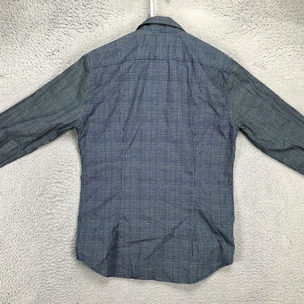 Mango Mango Mango Man Smart Button Up Shirt XS Navy Blue Check Modern Slim Mens NEW Shirt Size US XS / EU 42 / 0 - 3 Thumbnail