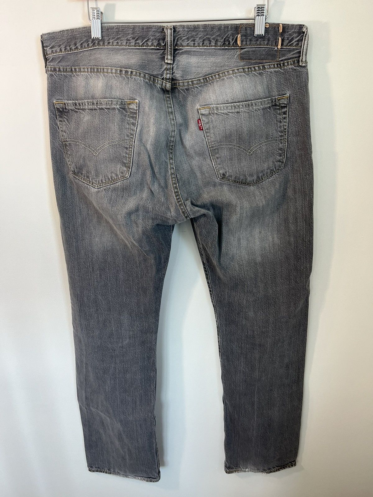 Vintage Levi 501 Sun Faded Gray Distressed Jeans Size US 36 / EU 52 - 4 Thumbnail