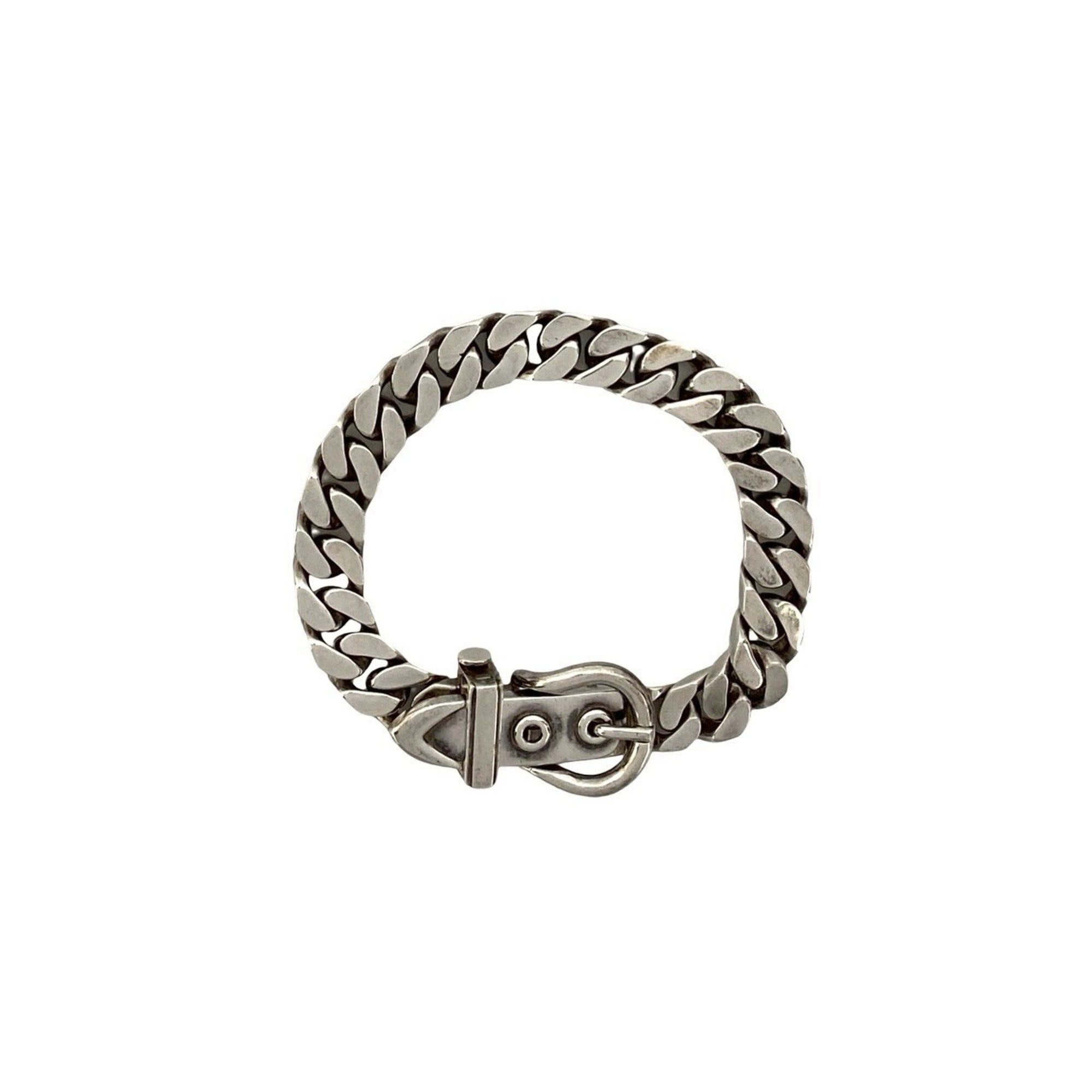Hermes HERMES Boucle Cellier Silver 925 Chain Bracelet Bangle 2353e Size ONE SIZE - 1 Thumbnail