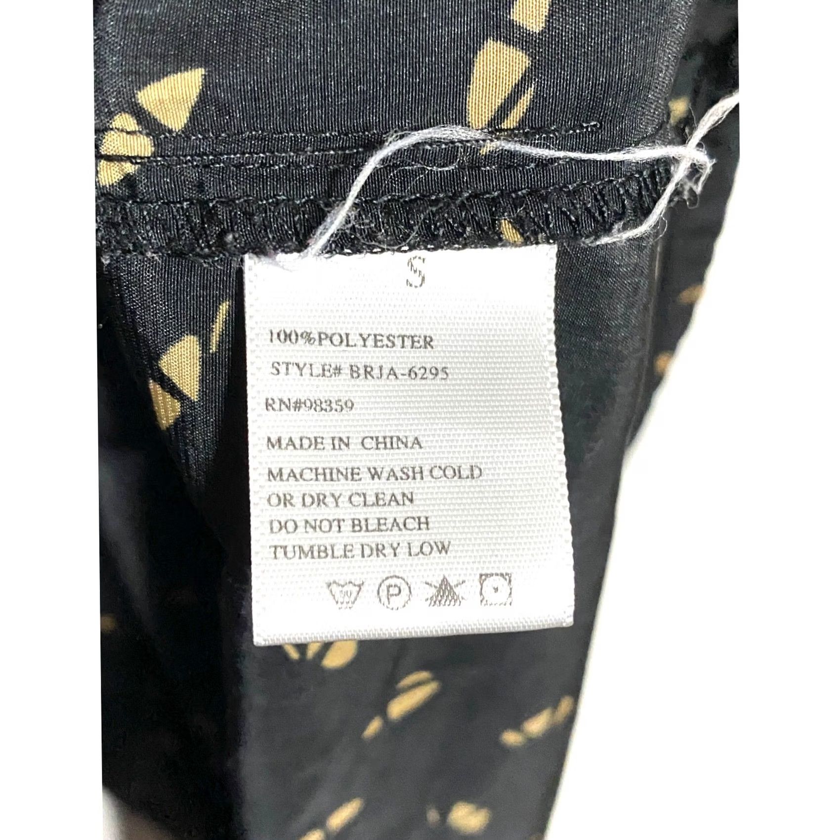 Vintage Papaya Dress Geometric Housewife S Mini Short Black Collared Button Polyester Geometric Pinup Retro 1950s Whimsigoth Womens Girls/Adult? Size S / US 4 / IT 40 - 7 Thumbnail