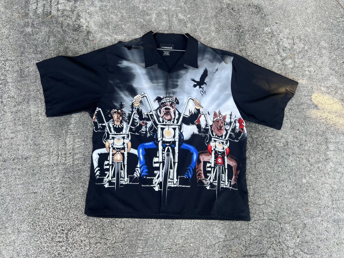 Vintage Vintage Dog Motorcycle Button Up Size US XXL / EU 58 / 5 - 1 Thumbnail