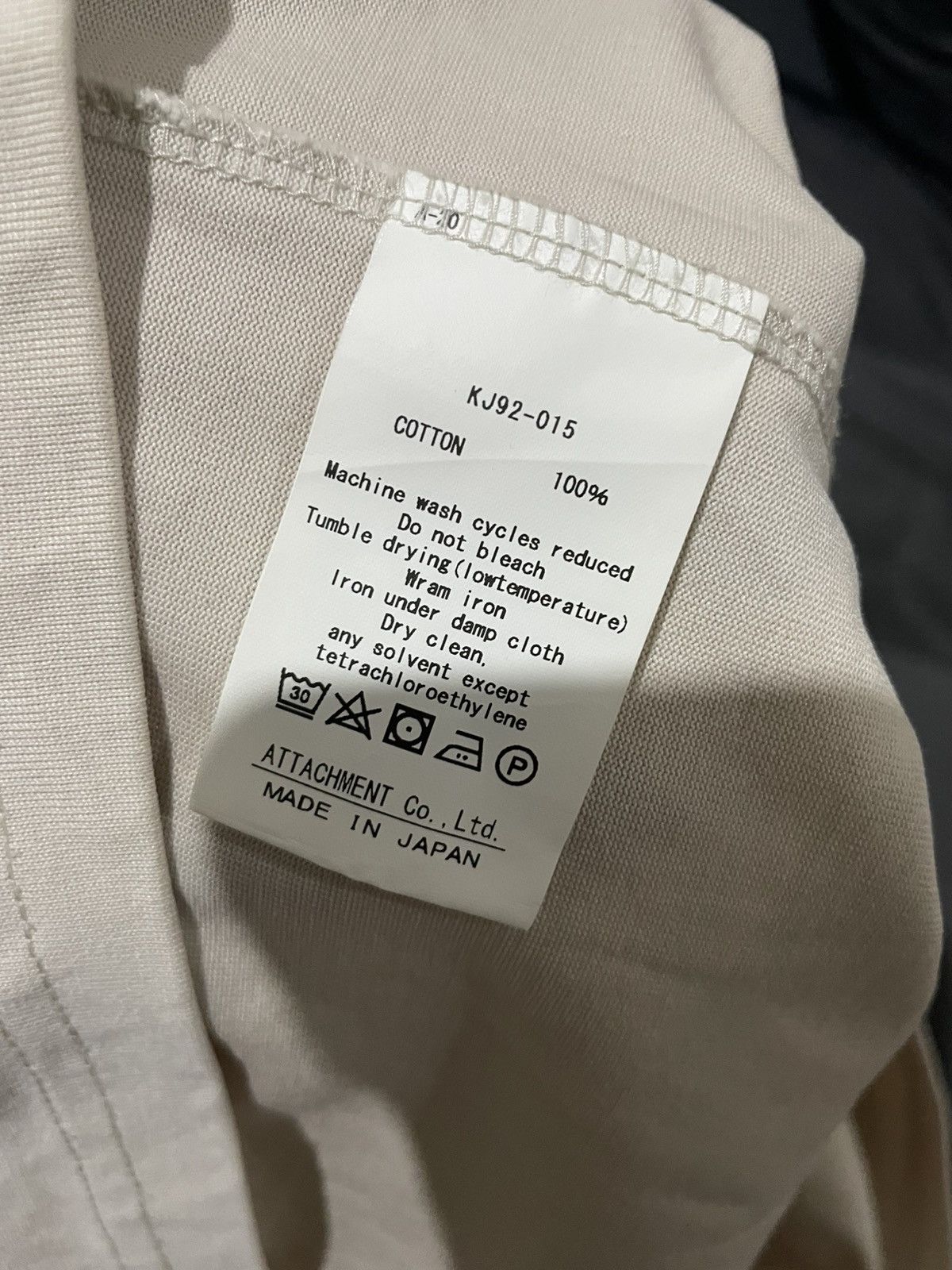 Japanese Brand Attachment Kazuyuki Kumagai Dirty White Tshirt Size US L / EU 52-54 / 3 - 5 Thumbnail