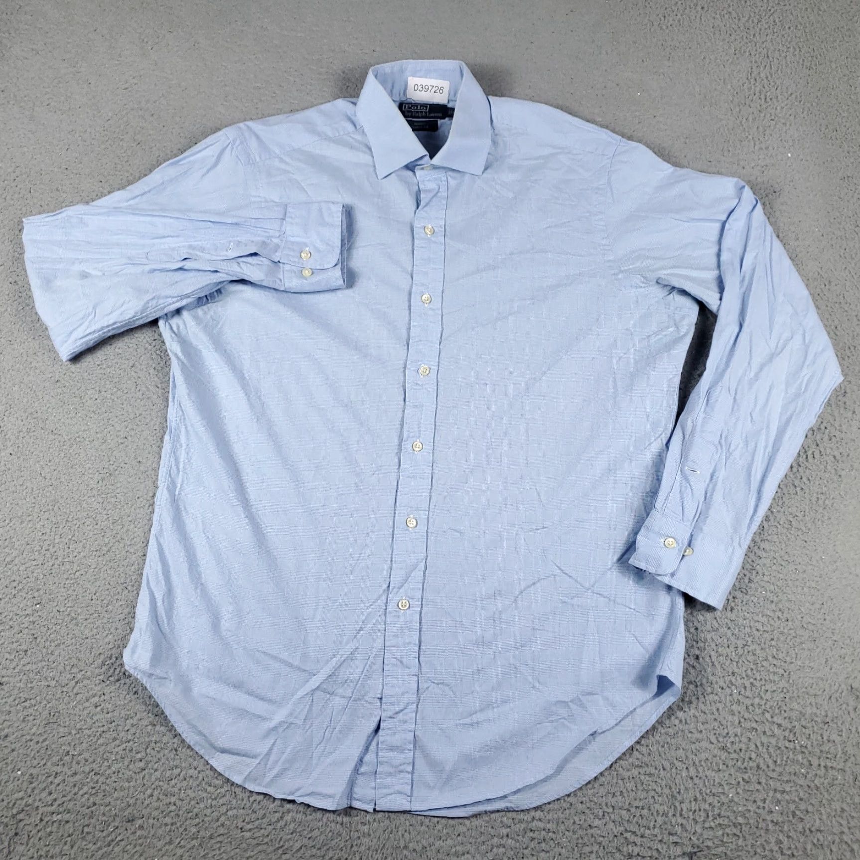 Ralph Lauren Ralph Lauren Dress Shirt Mens 16 Blue Long Sleeve Button Up Classic Cotton Size 42R - 2 Thumbnail
