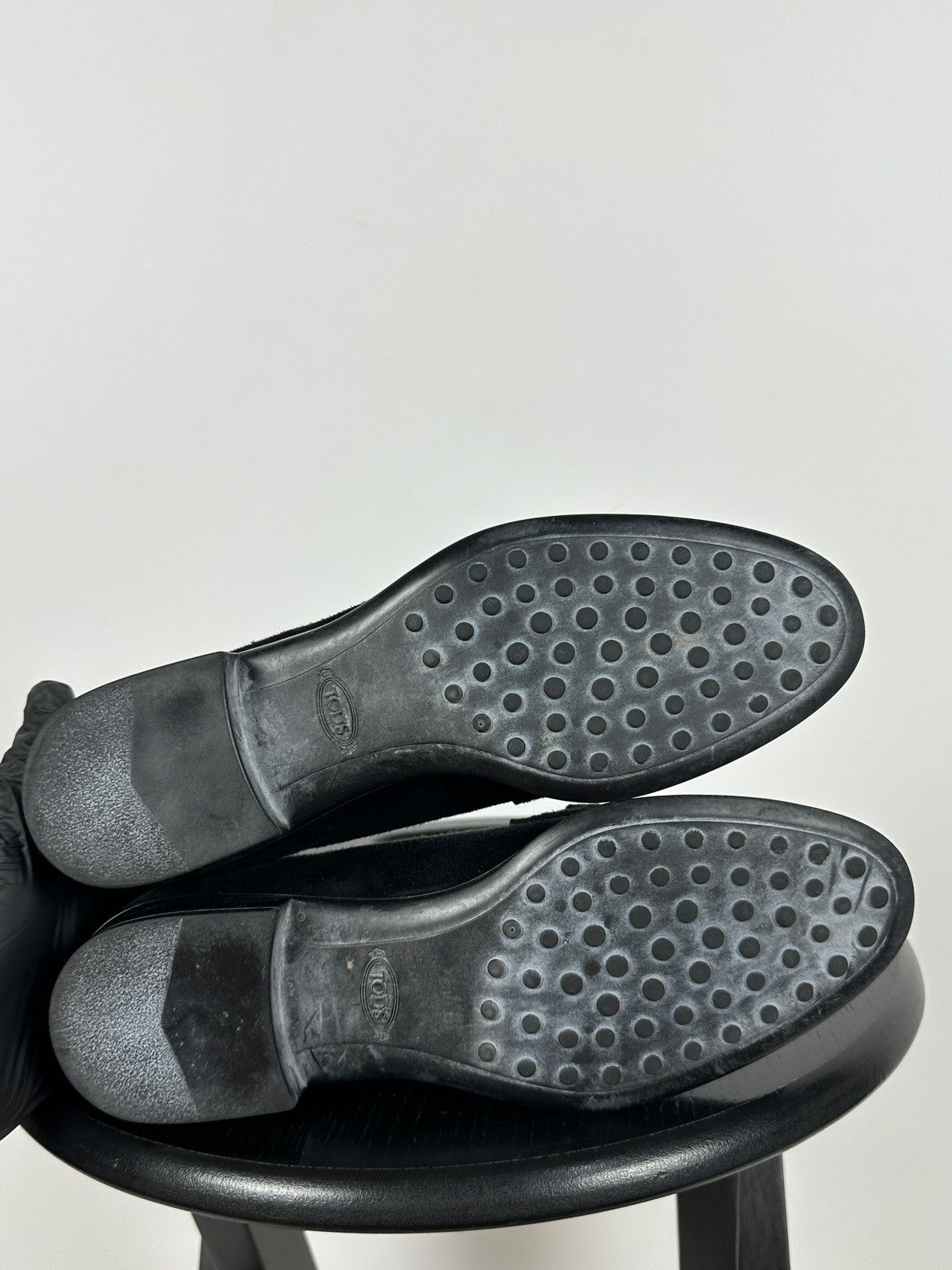 Tod's Tod’s Black Suede Horsebit Buckle Loafers Size US 6.5 / IT 36.5 - 23 Thumbnail