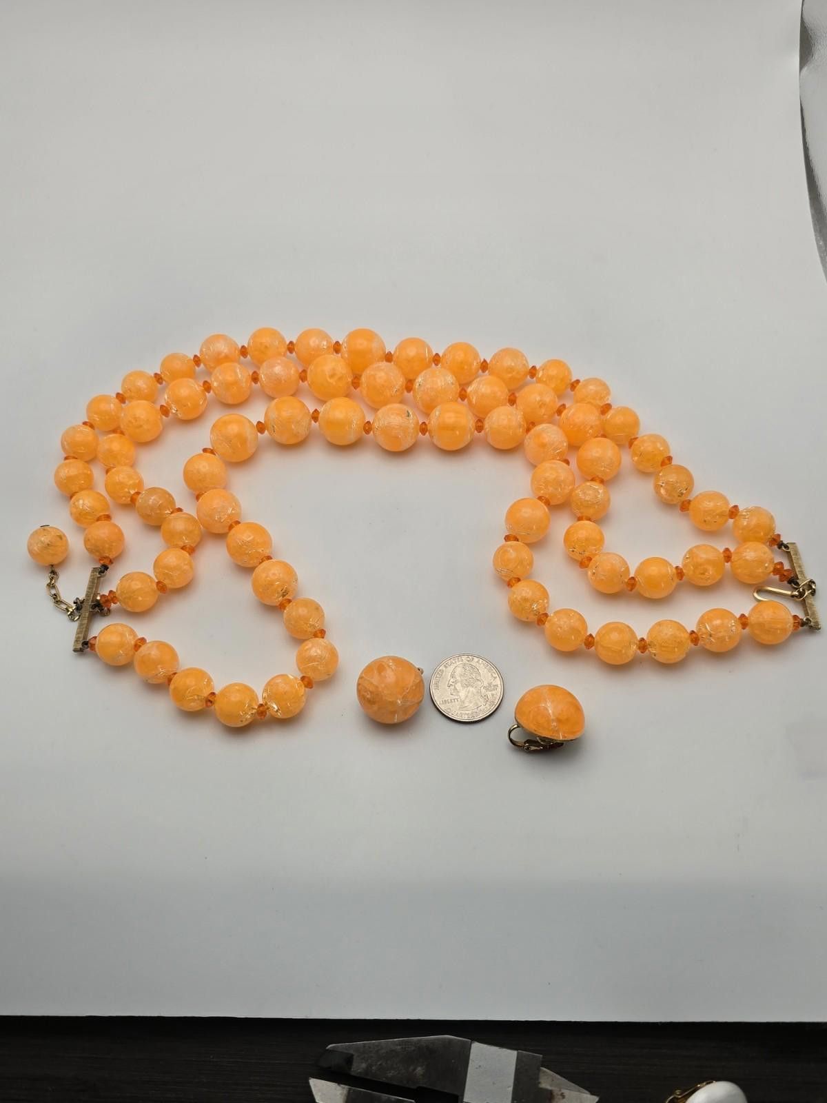 Other Vintage Crown Trifari Lucite Necklace & Earring Sets Size ONE SIZE - 7 Thumbnail