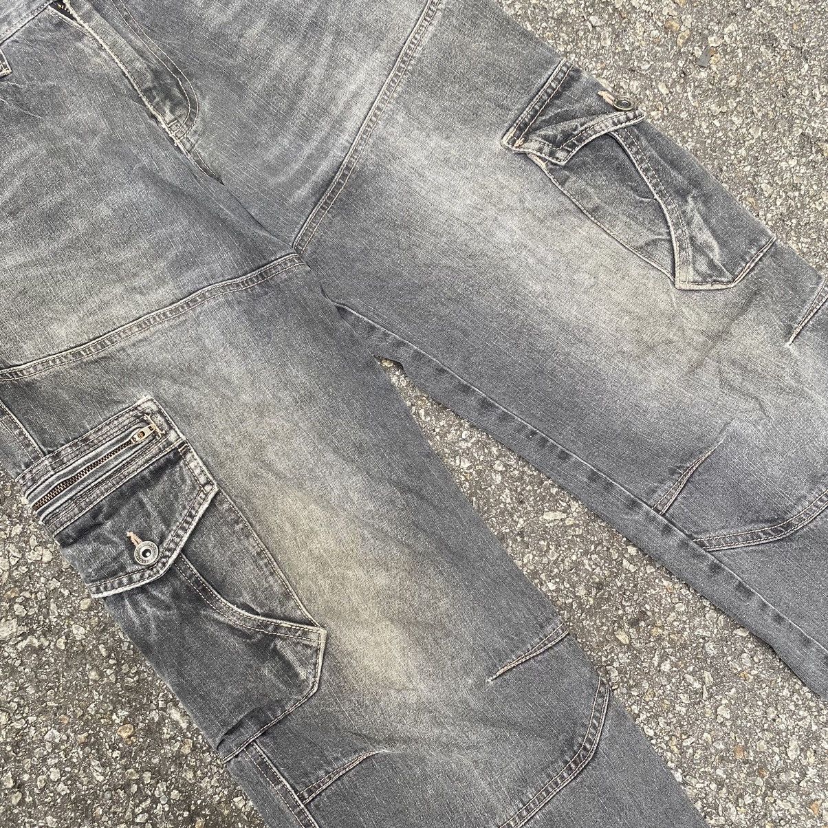 Japanese Brand Hiphop Y2k Nylaus Faded Baggy Cargo Pants Size US 32 / EU 48 - 3 Thumbnail