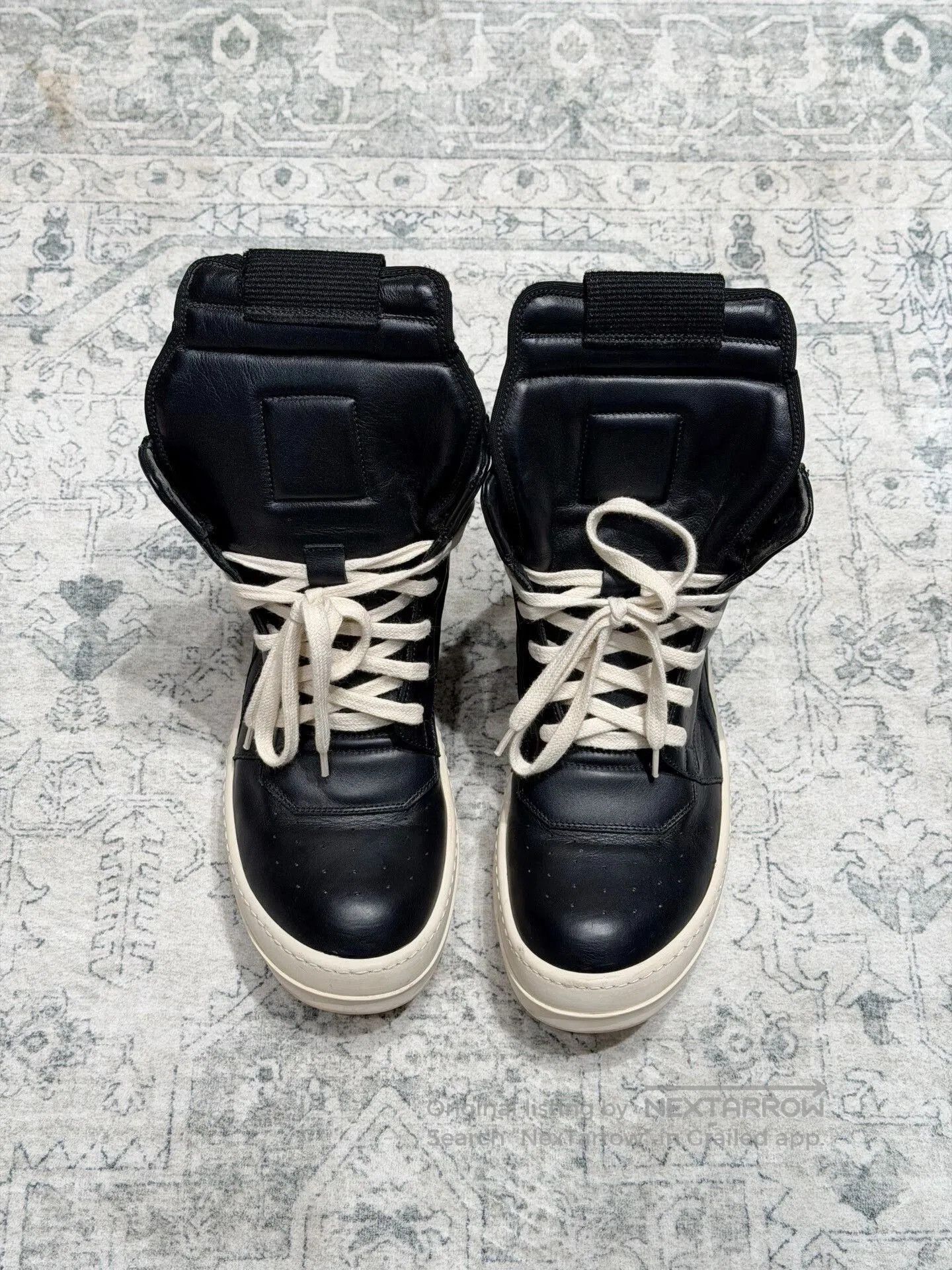 Rick Owens Inverted Triangle High-Top Patent Leather.
