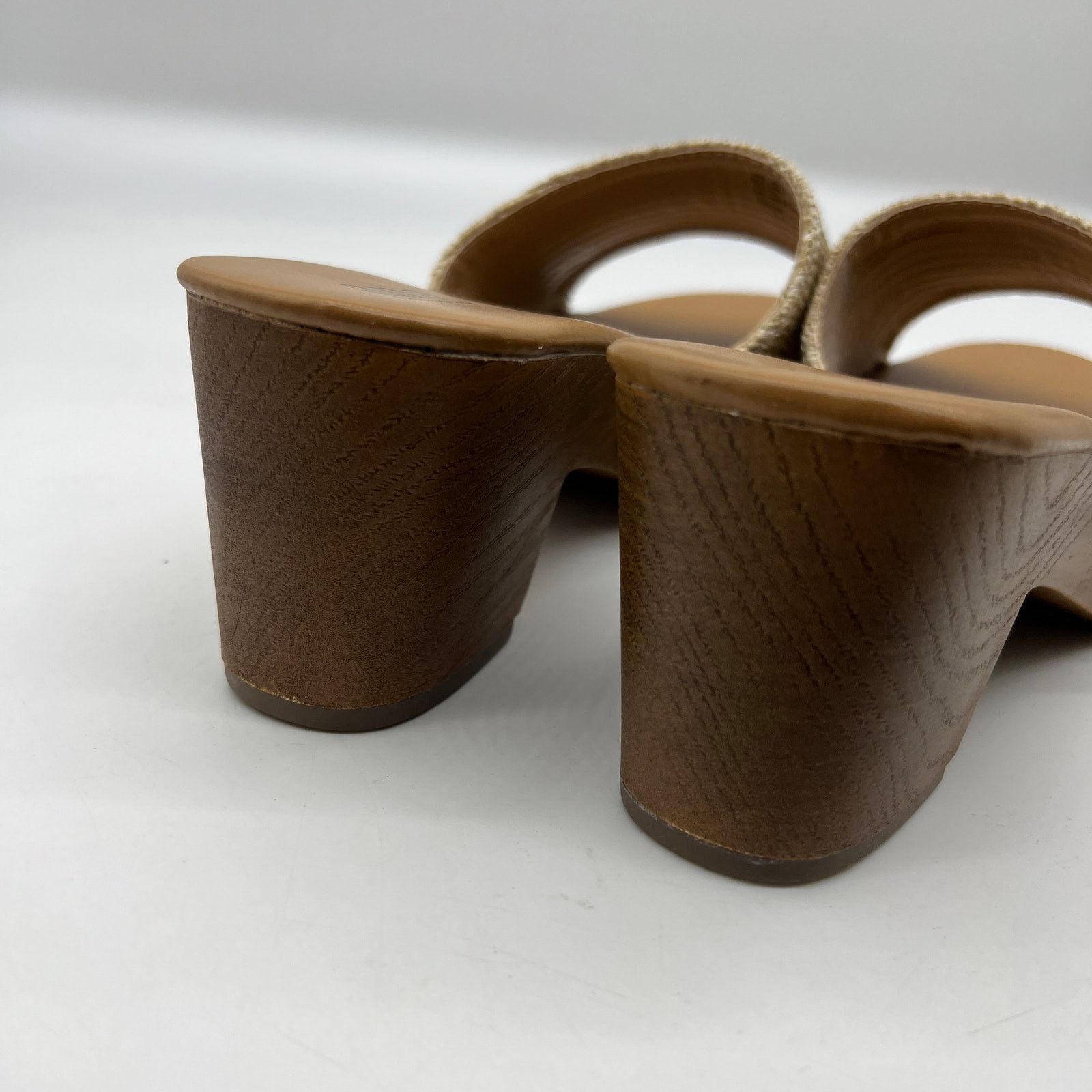 Other a.n.a Womens Robinson Heeled Sandals Natural Brown Size US 10 / IT 40 - 9 Thumbnail
